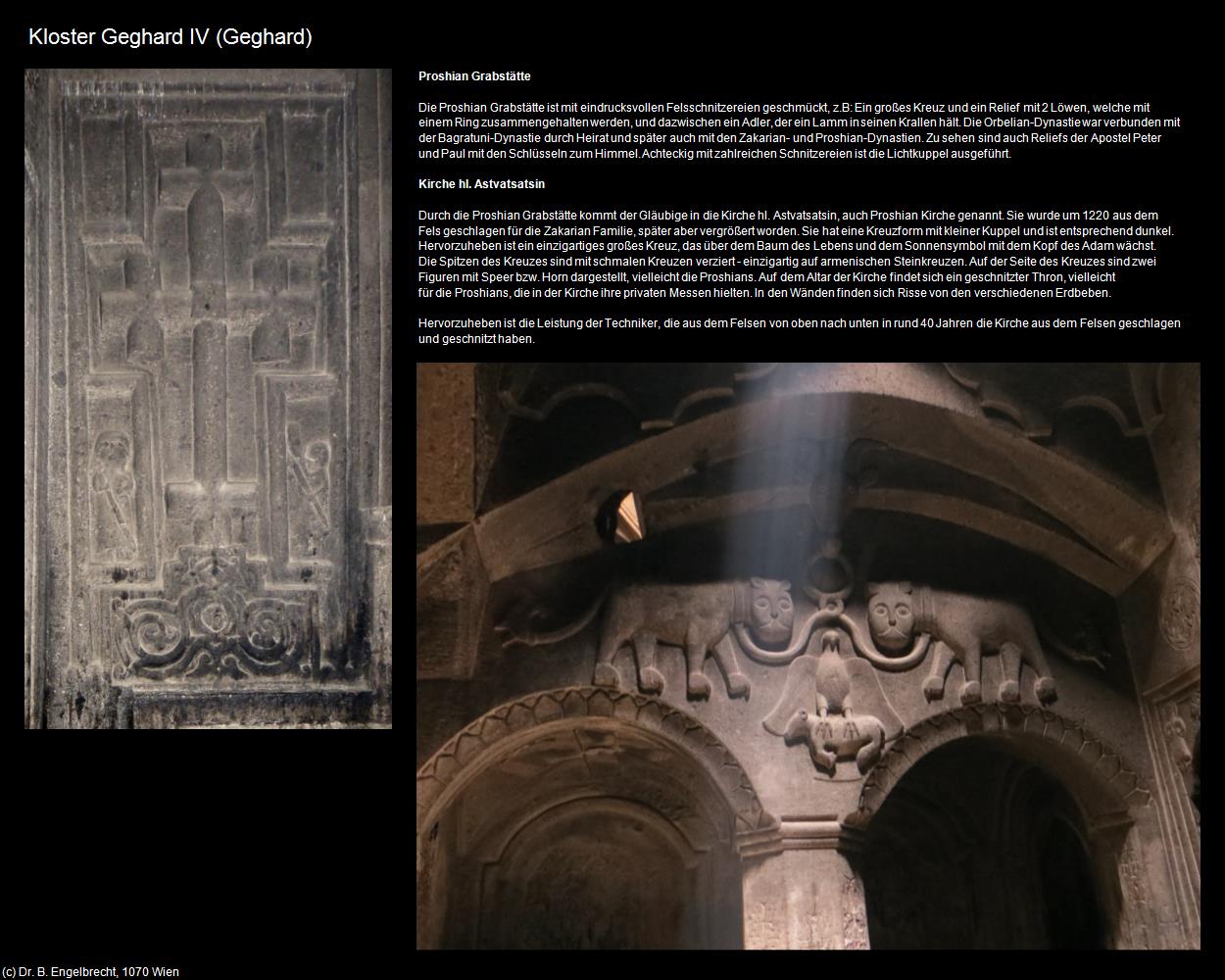 Proshian Grabst&auml;tte und Kirche hl. Astvatsatsin (Geghard) in Kulturatlas-ARMENIEN