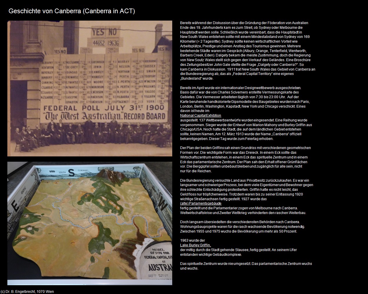 Geschichte von Canberra (Canberra in AUS-ACT) in Kulturatlas-AUSTRALIEN(c)B.Engelbrecht