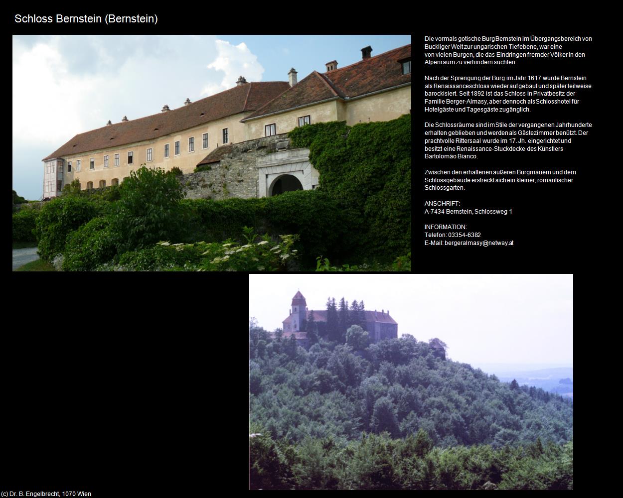 Schloss Bernstein (Bernstein) in Kulturatlas-BURGENLAND