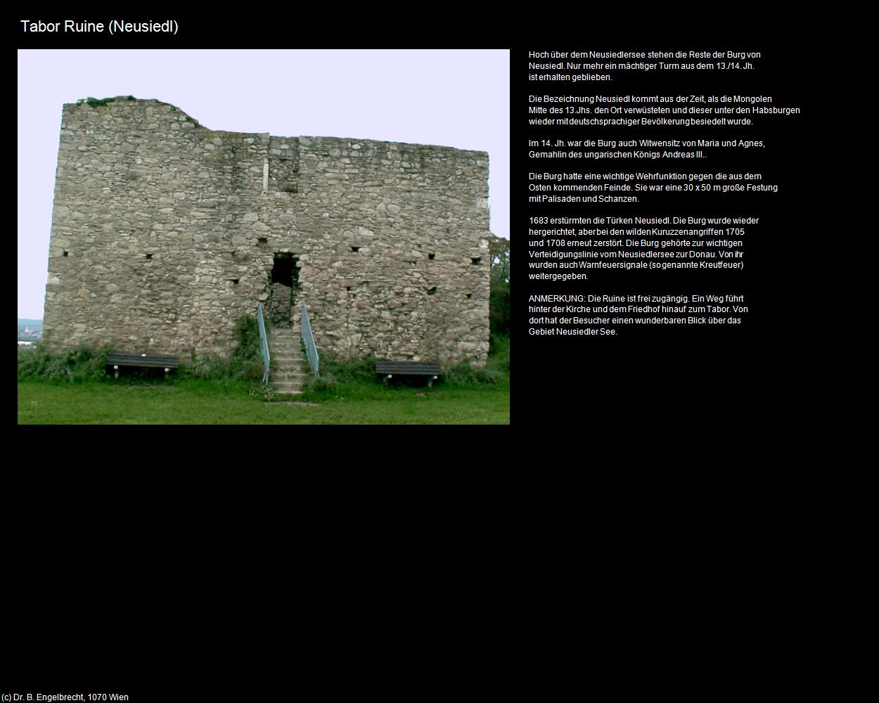 Tabor Ruine (Neusiedl am See) in Kulturatlas-BURGENLAND