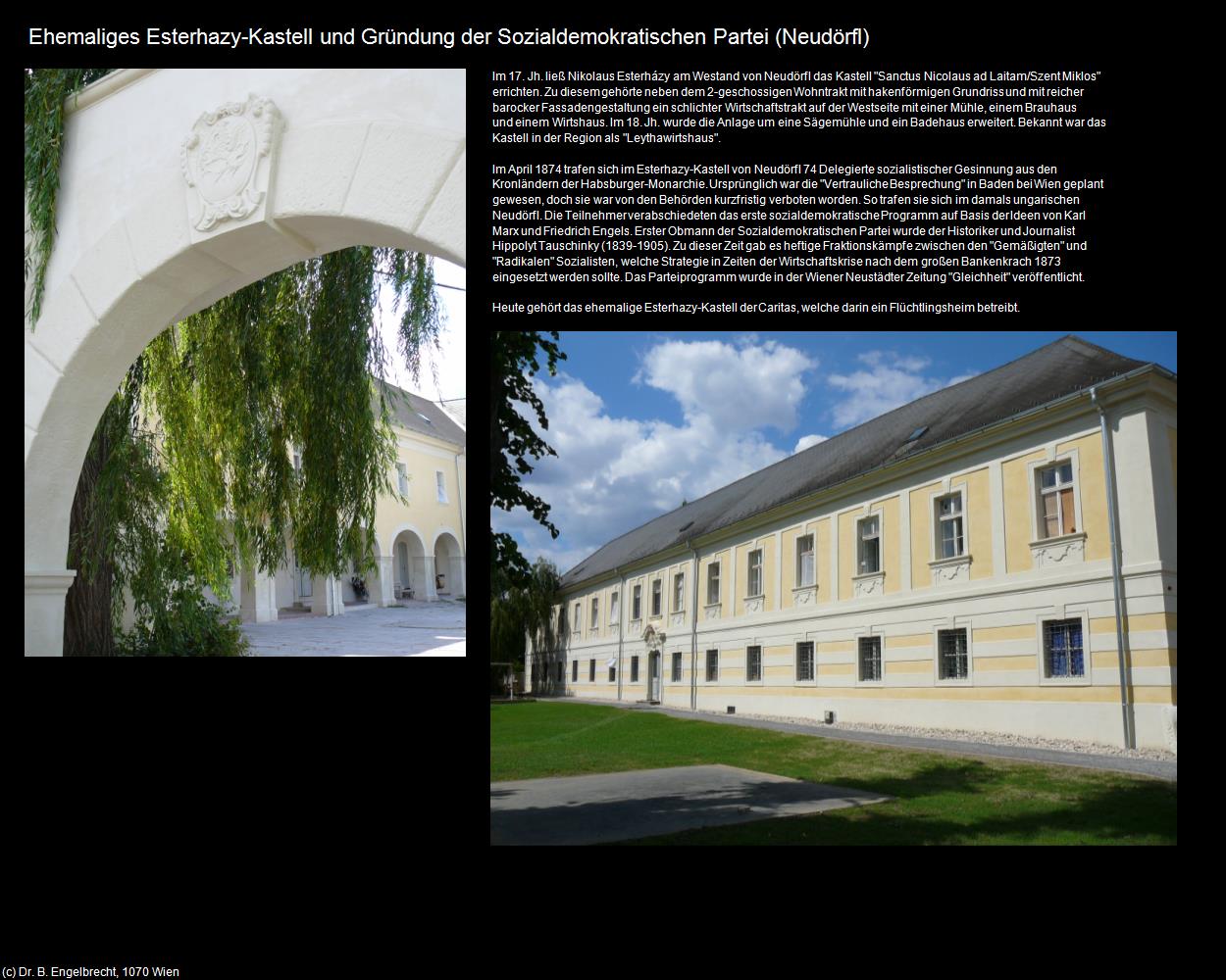 Ehem. Esterhazy-Kastell/Gründung der SP  (Neudörfl) in Kulturatlas-BURGENLAND