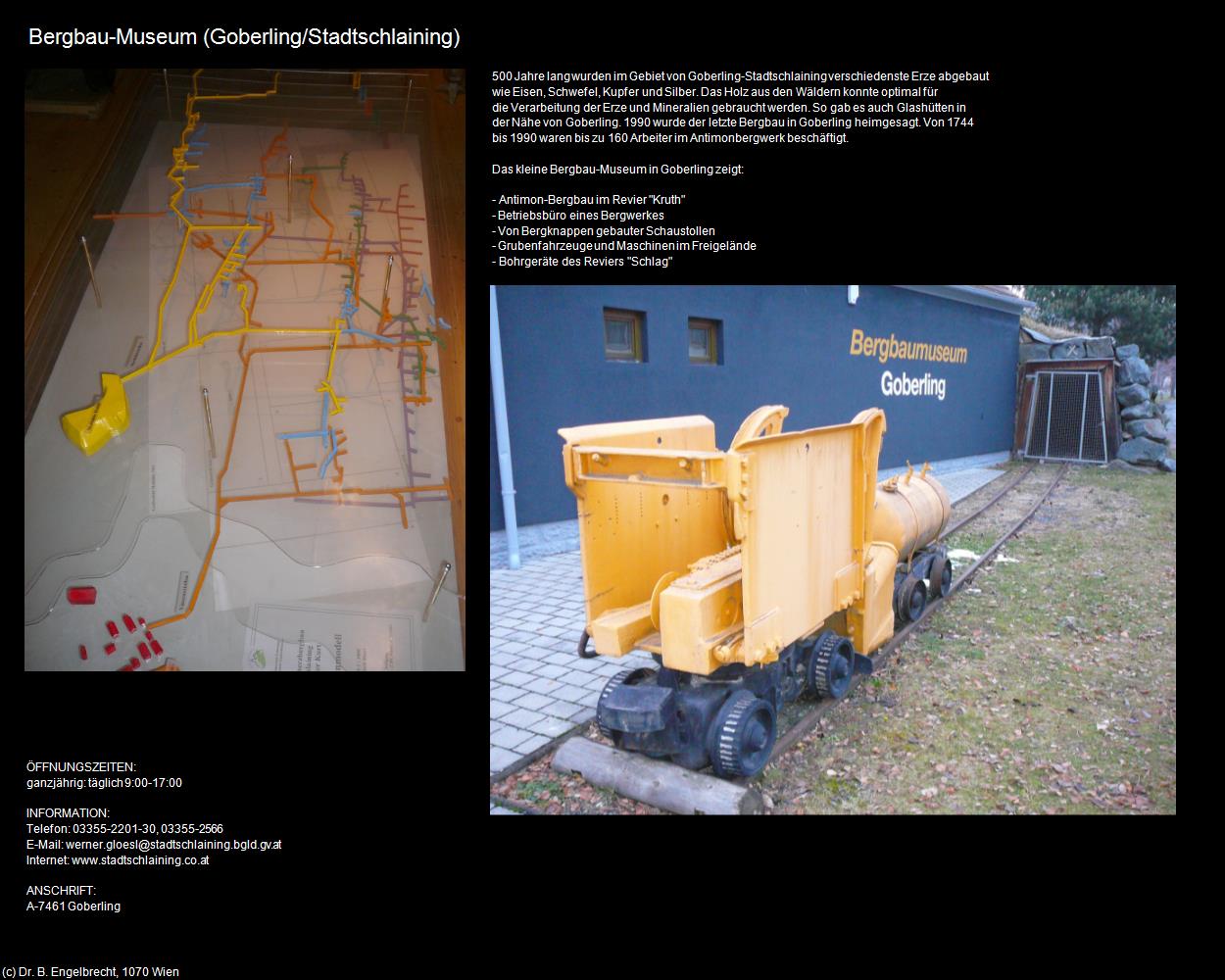 Bergbau-Museum (Goberling/Stadtschlaining) in Kulturatlas-BURGENLAND