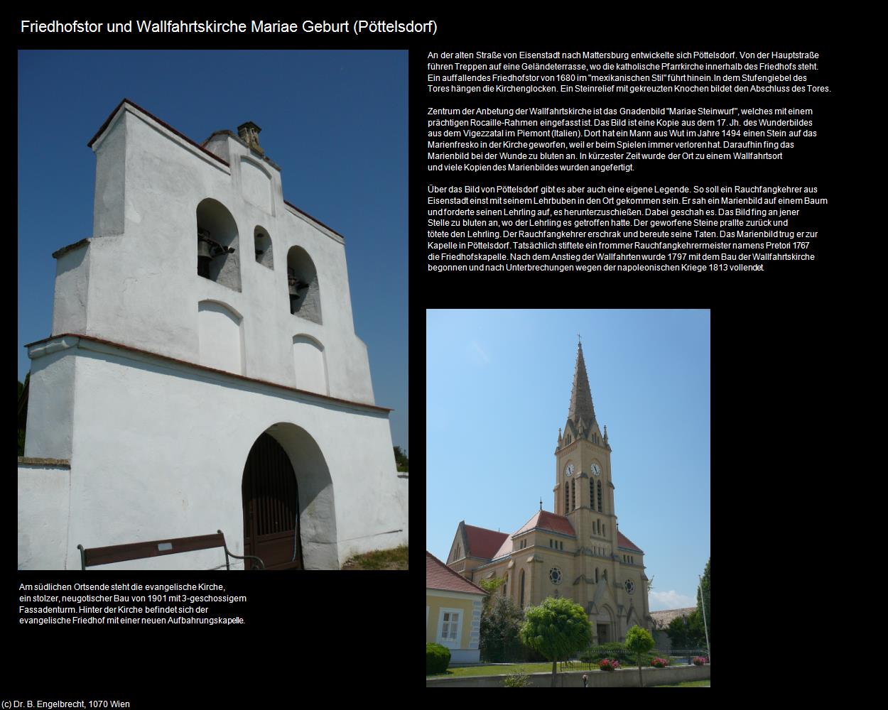 Friedhofstor und Wallfk. Mariae Geburt (Pöttelsdorf) in Kulturatlas-BURGENLAND