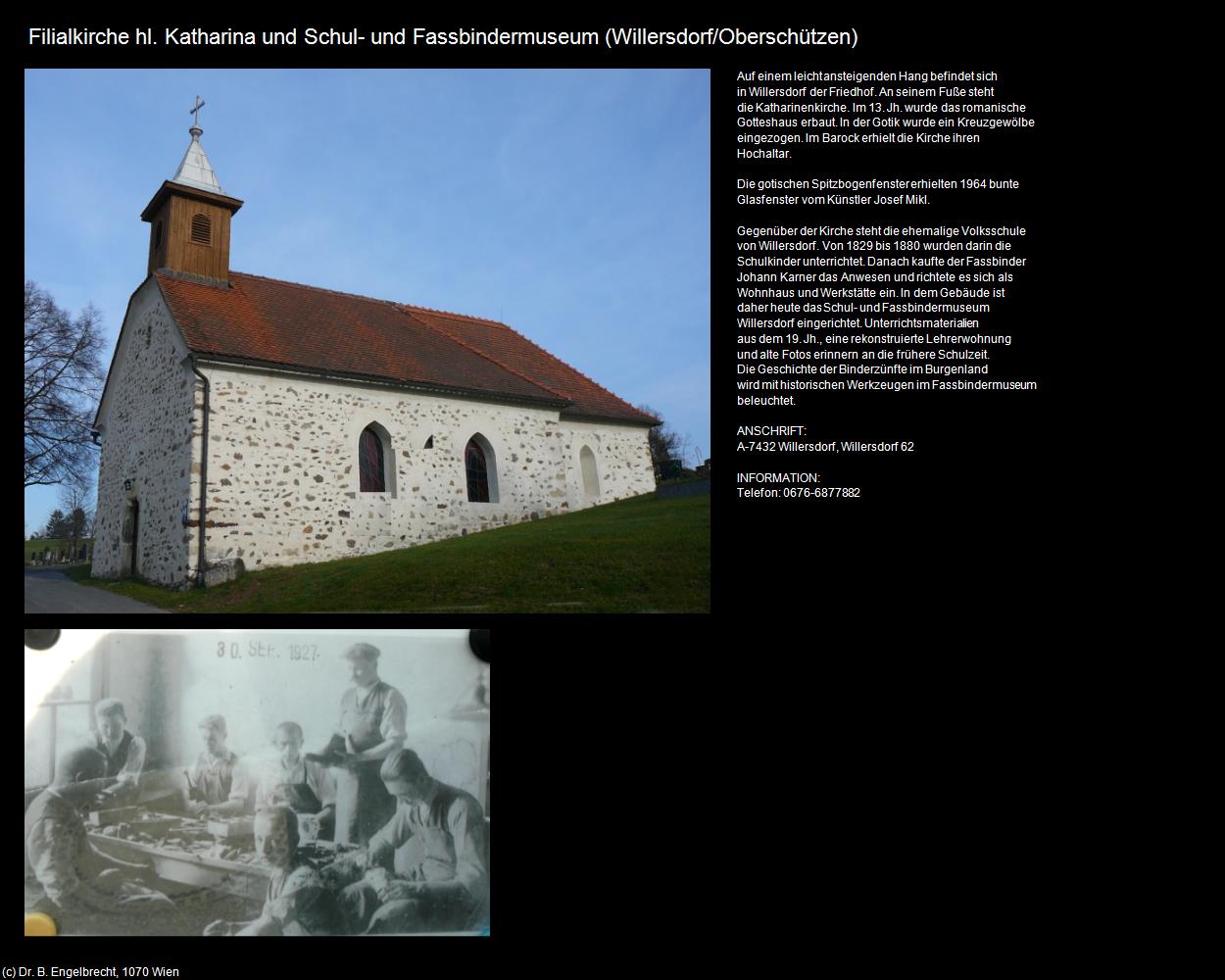 Fk. hl. Katharina und Schul- und Fassbindermuseum (Willersdorf/Oberschützen) in Kulturatlas-BURGENLAND