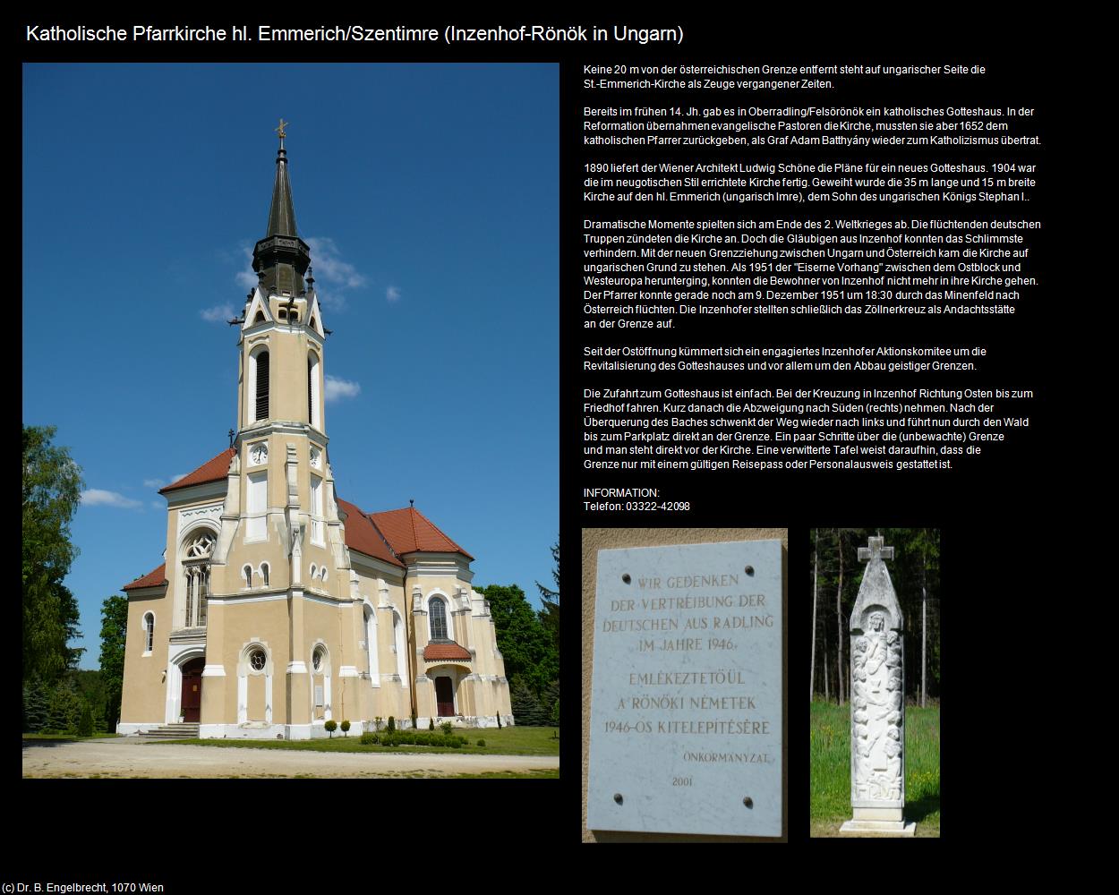 Kath. Pfk. hl. Emmerich (Rönök in Ungarn) (Inzenhof) in Kulturatlas-BURGENLAND