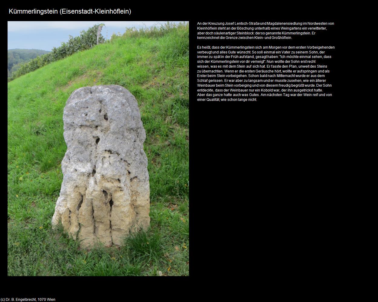 Kümmerlingstein (Kleinhöflein) (Eisenstadt) in Kulturatlas-BURGENLAND
