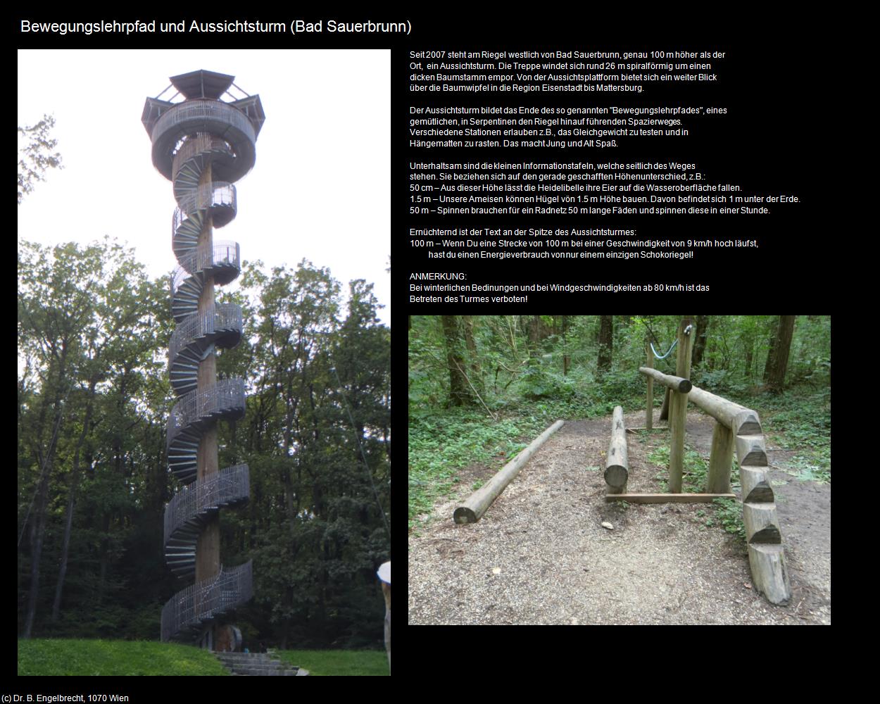 Bewegungslehrpfad und Aussichtsturm (Bad Sauerbrunn) in Kulturatlas-BURGENLAND