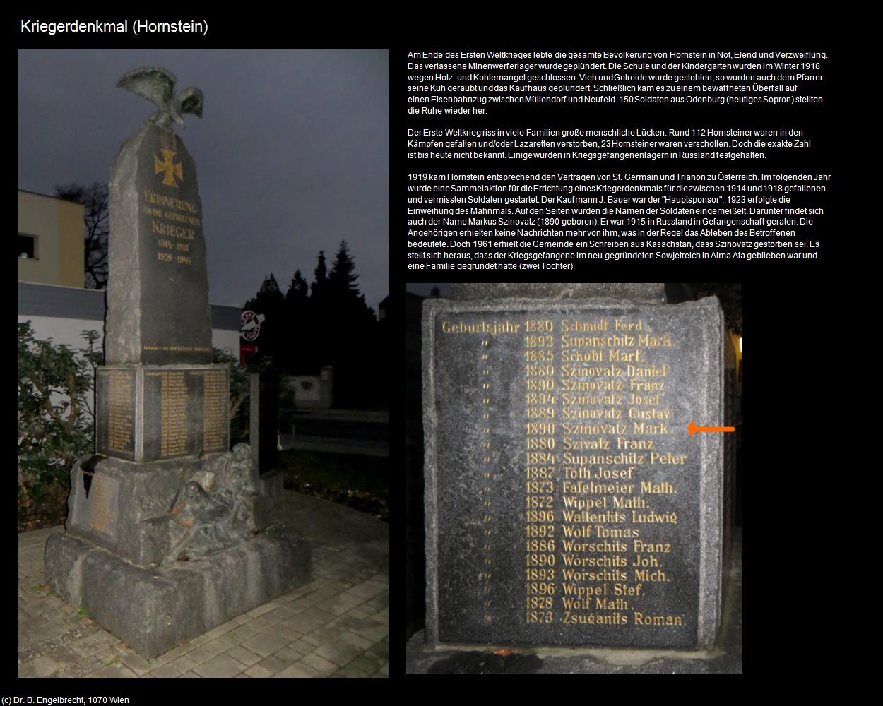 Kriegerdenkmal (Hornstein) in Kulturatlas-BURGENLAND