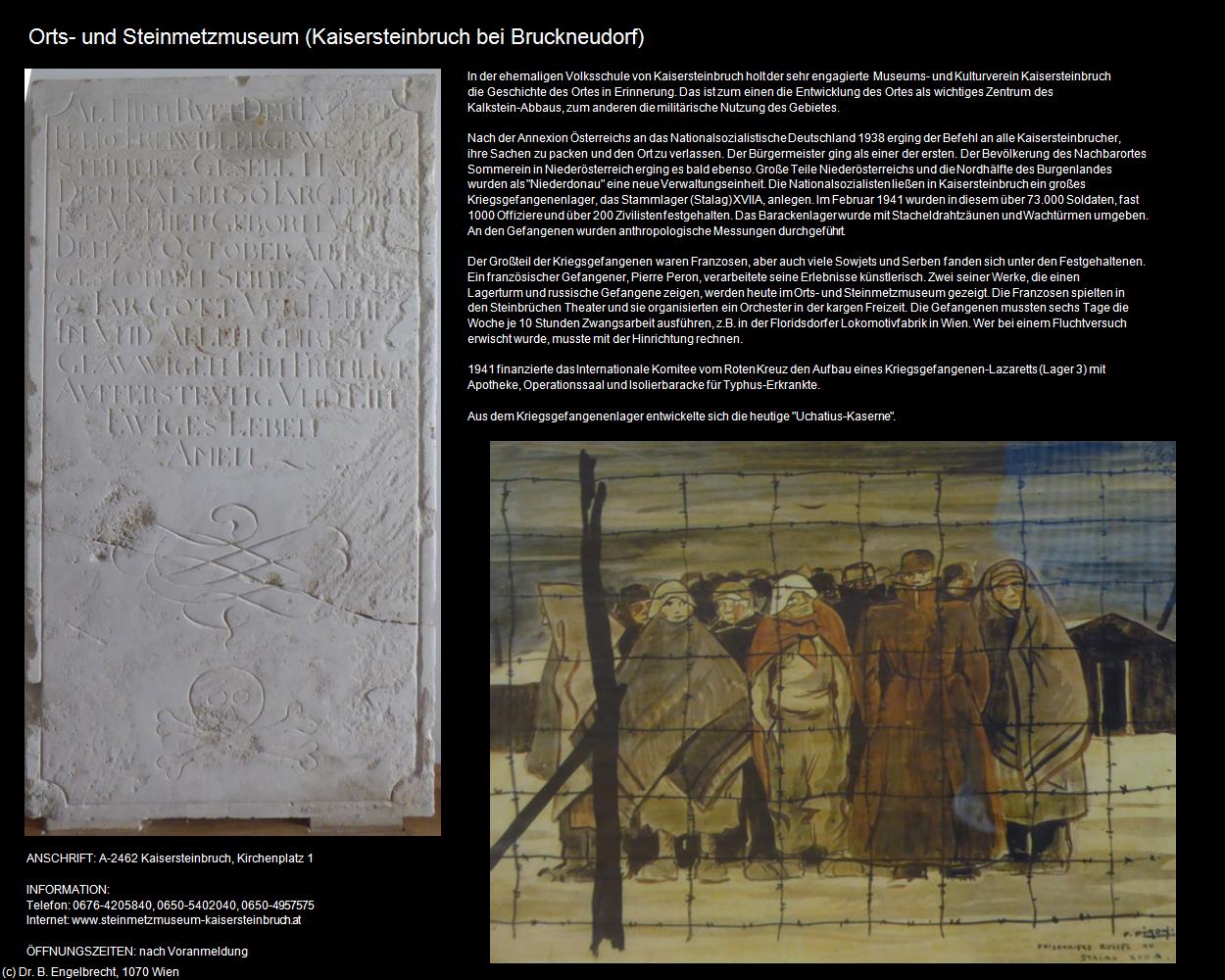 Orts- und Steinmetzmuseum (Kaisersteinbruch bei Bruckneudorf) in Kulturatlas-BURGENLAND