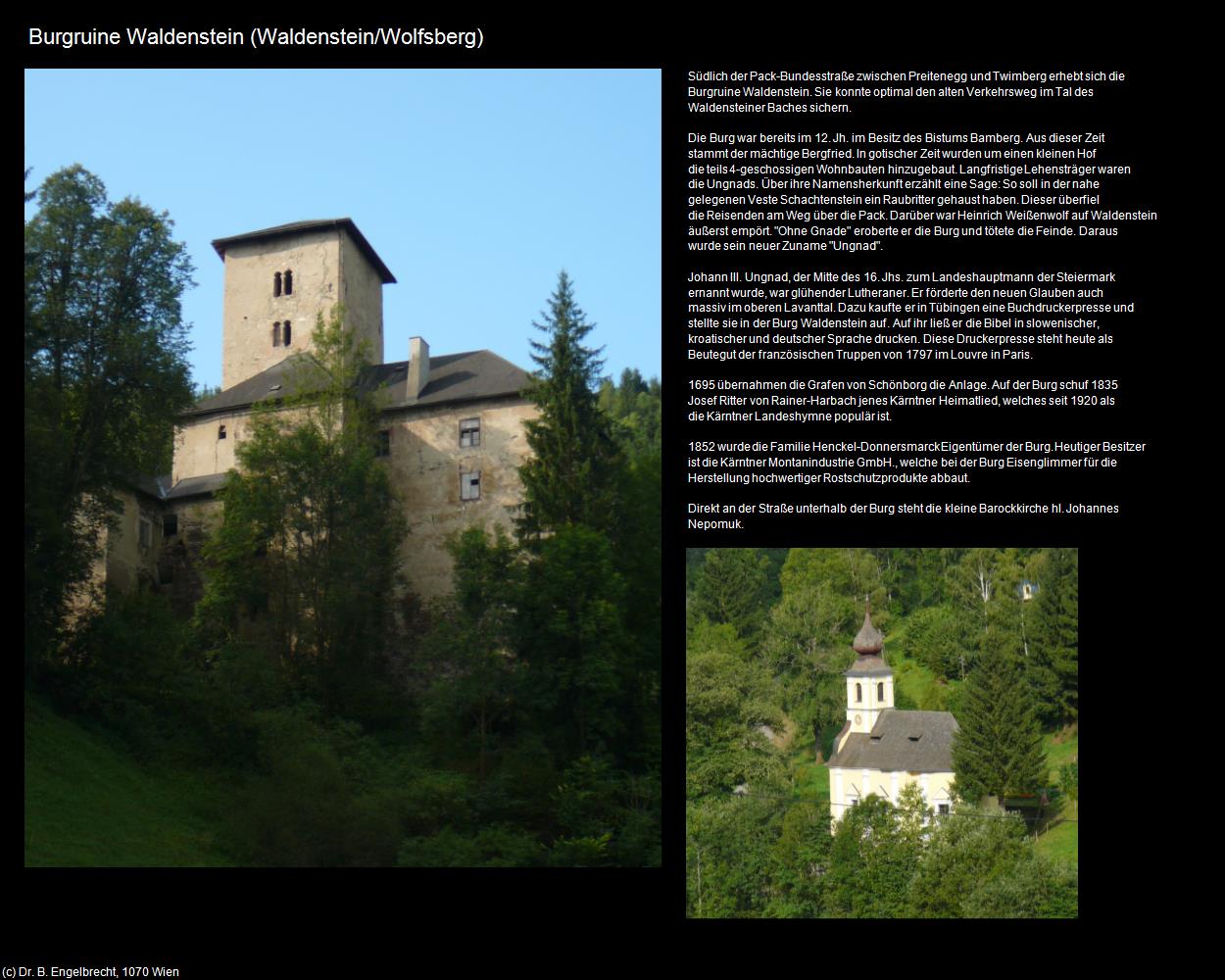 Burgruine Waldenstein (Waldenstein/Wolfsberg) in Kulturatlas-KÄRNTEN