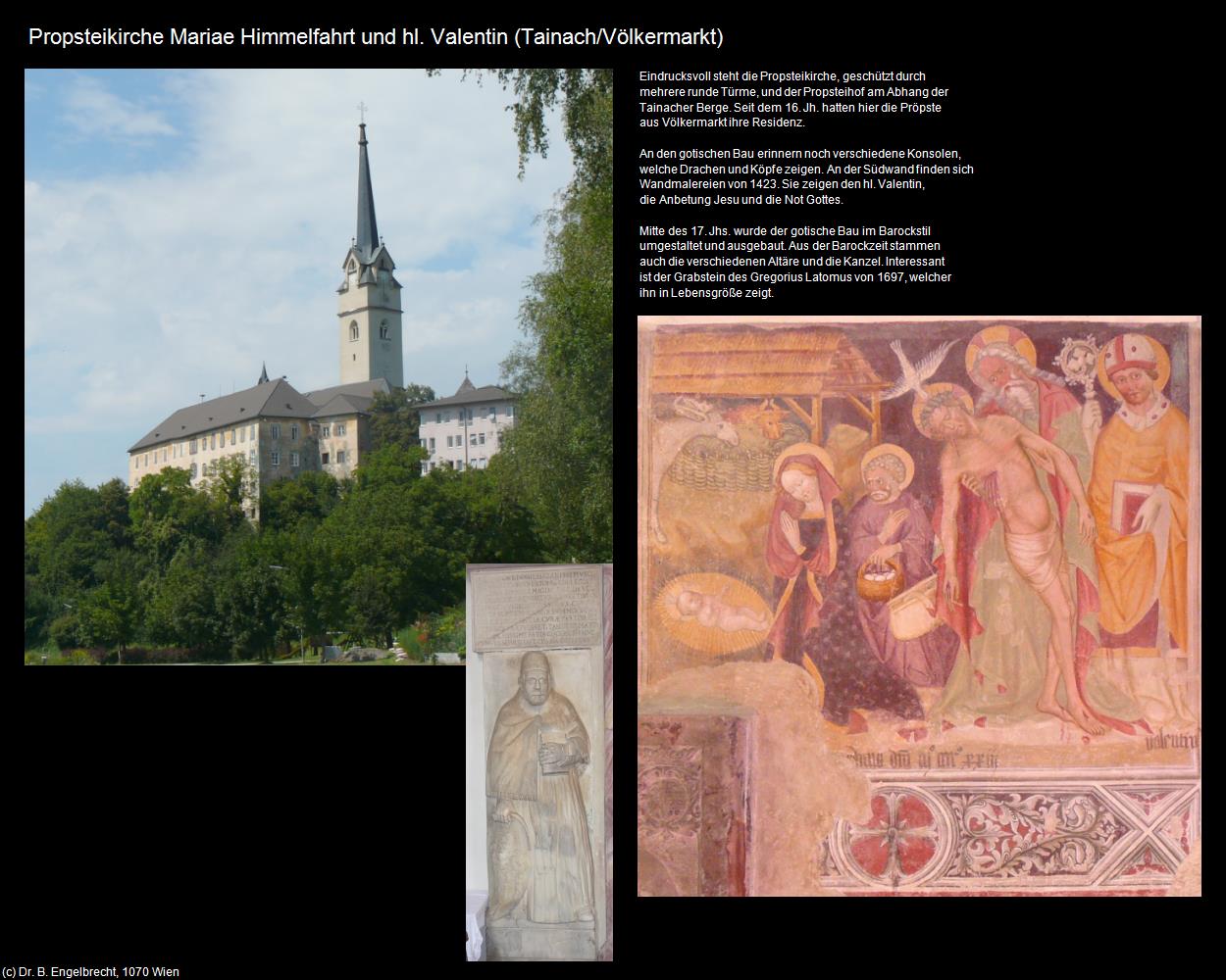 Propsteikirche Mariae Himmelfahrt und hl. Valentin (Tainach/Völkermarkt) in Kulturatlas-KÄRNTEN