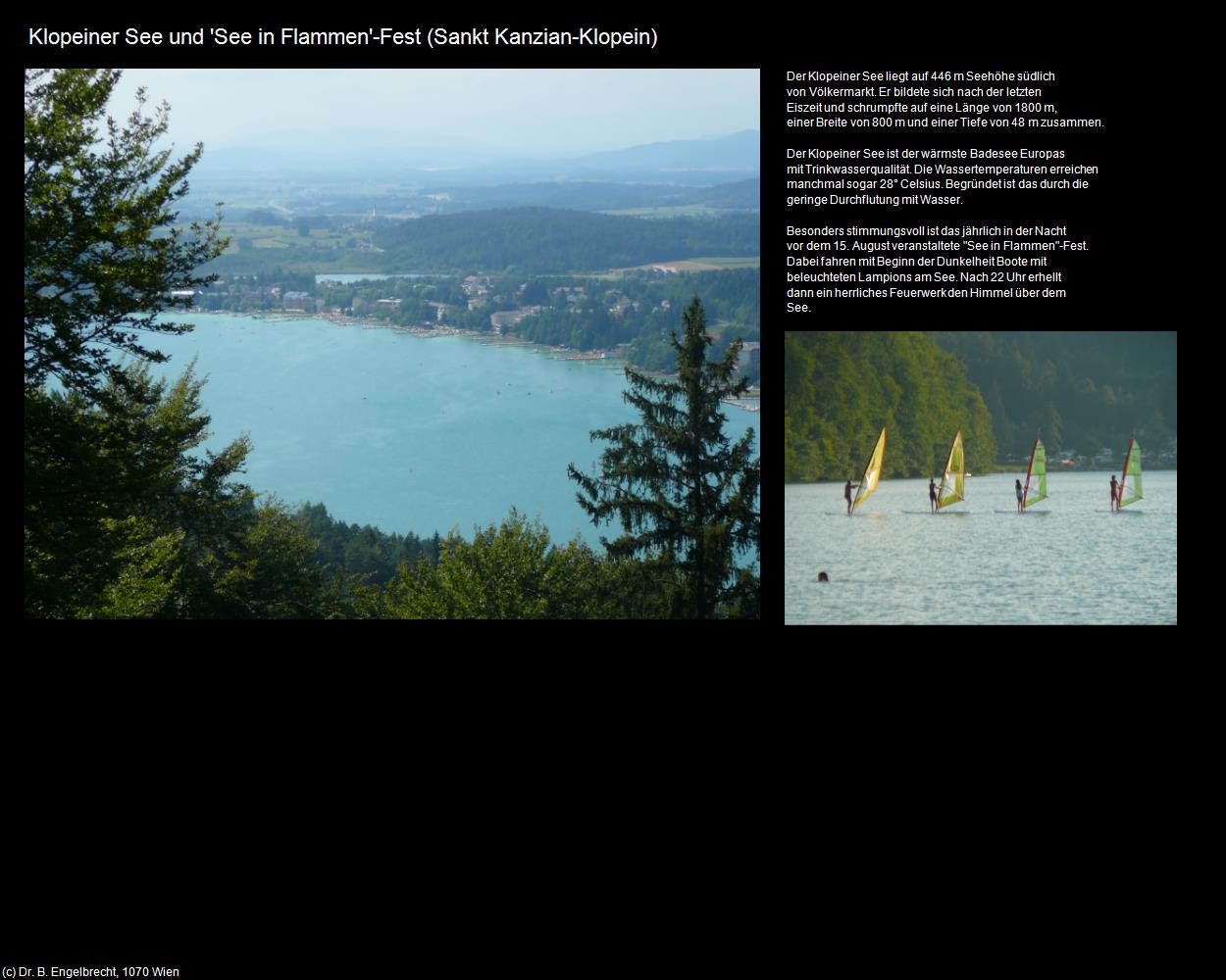 Klopeiner See und 'See in Flammen'-Fest (Sankt Kanzian am Klopeinersee) in Kulturatlas-KÄRNTEN