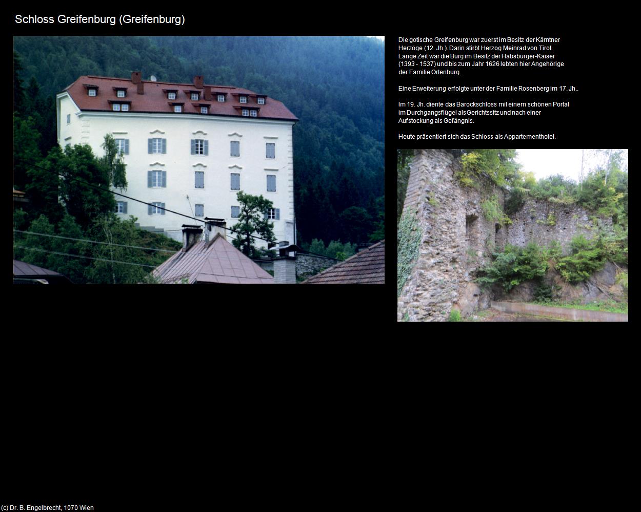 Schloss Greifenburg (Greifenburg) in Kulturatlas-KÄRNTEN