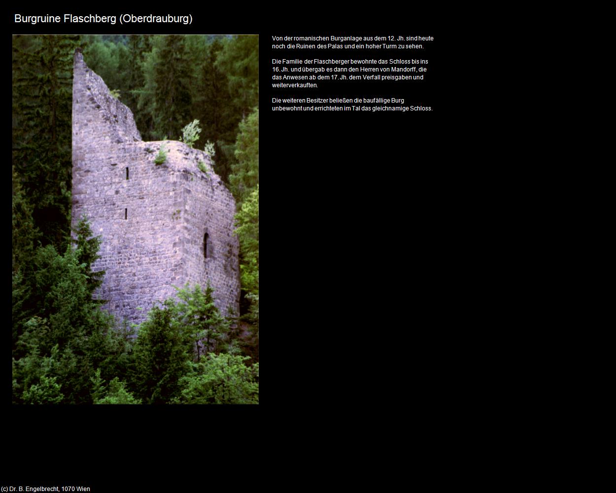 Burgruine Flaschberg (Oberdrauburg) in Kulturatlas-KÄRNTEN