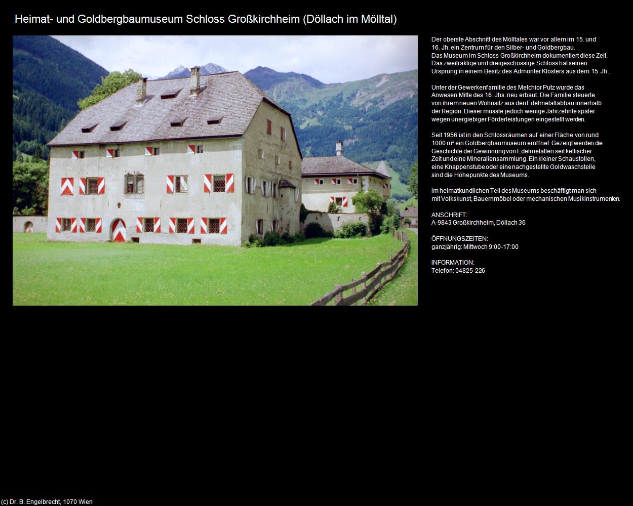 Heimat- und Goldbergbaumuseum Schloss Großkirchheim (Döllach im Mölltal) in Kulturatlas-KÄRNTEN