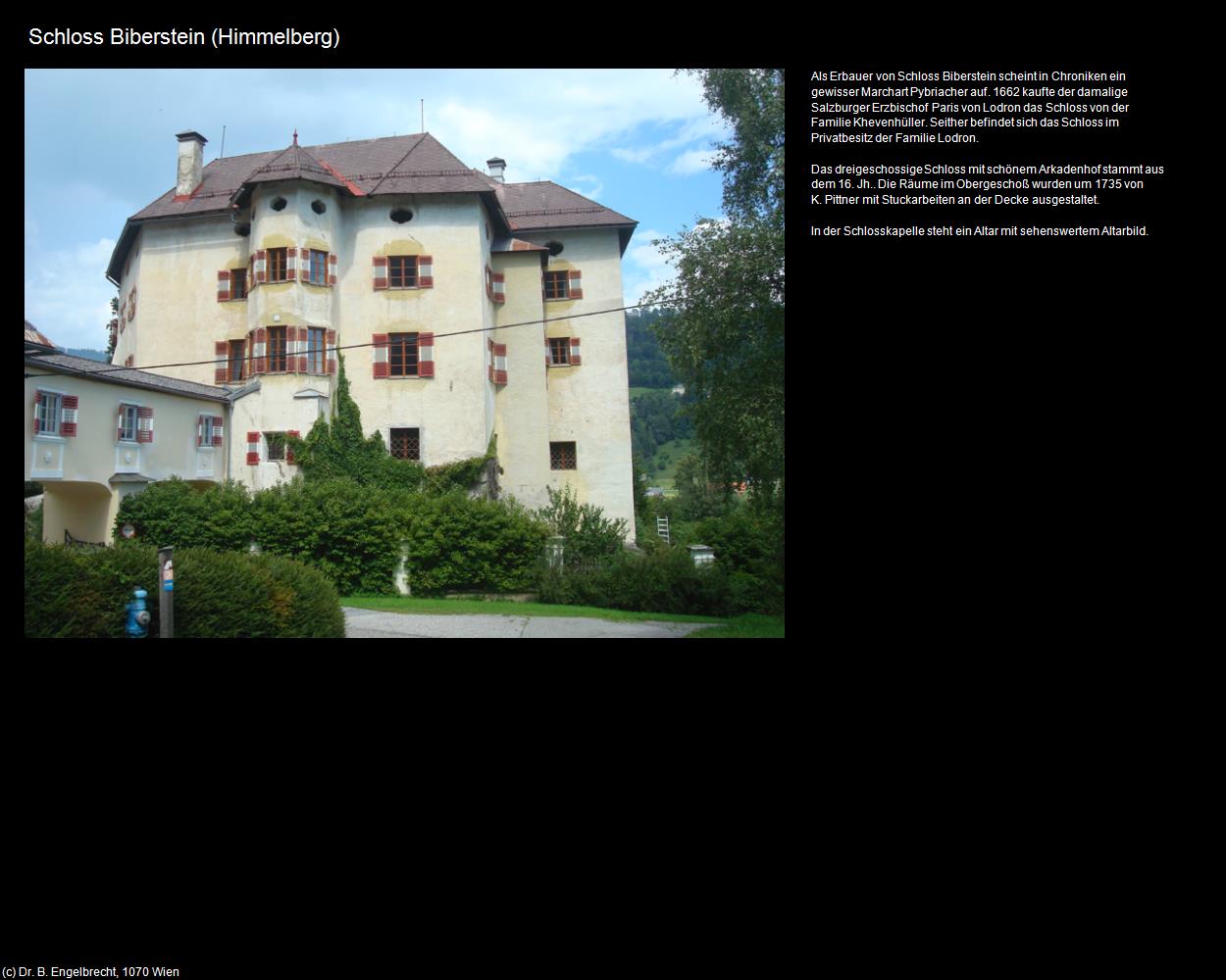 Schloss Biberstein (Himmelberg) in Kulturatlas-KÄRNTEN