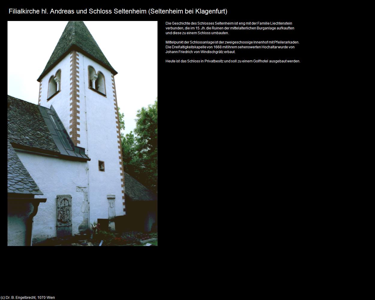 Fk. hl. Andreas und Schloss Seltenheim (Seltenheim bei Klagenfurt) in Kulturatlas-KÄRNTEN