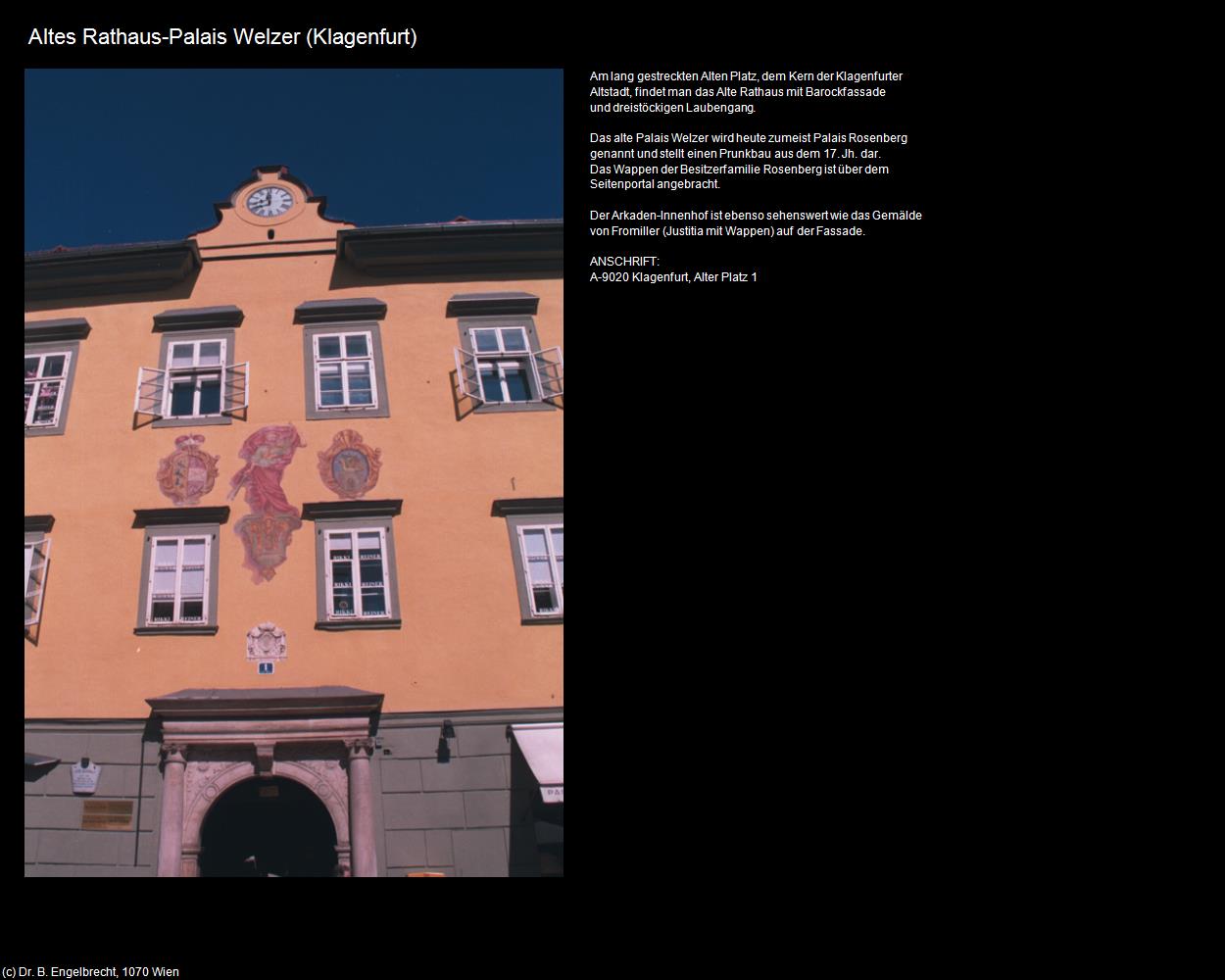 Altes Rathaus-Palais Welzer (Klagenfurt) in Kulturatlas-KÄRNTEN