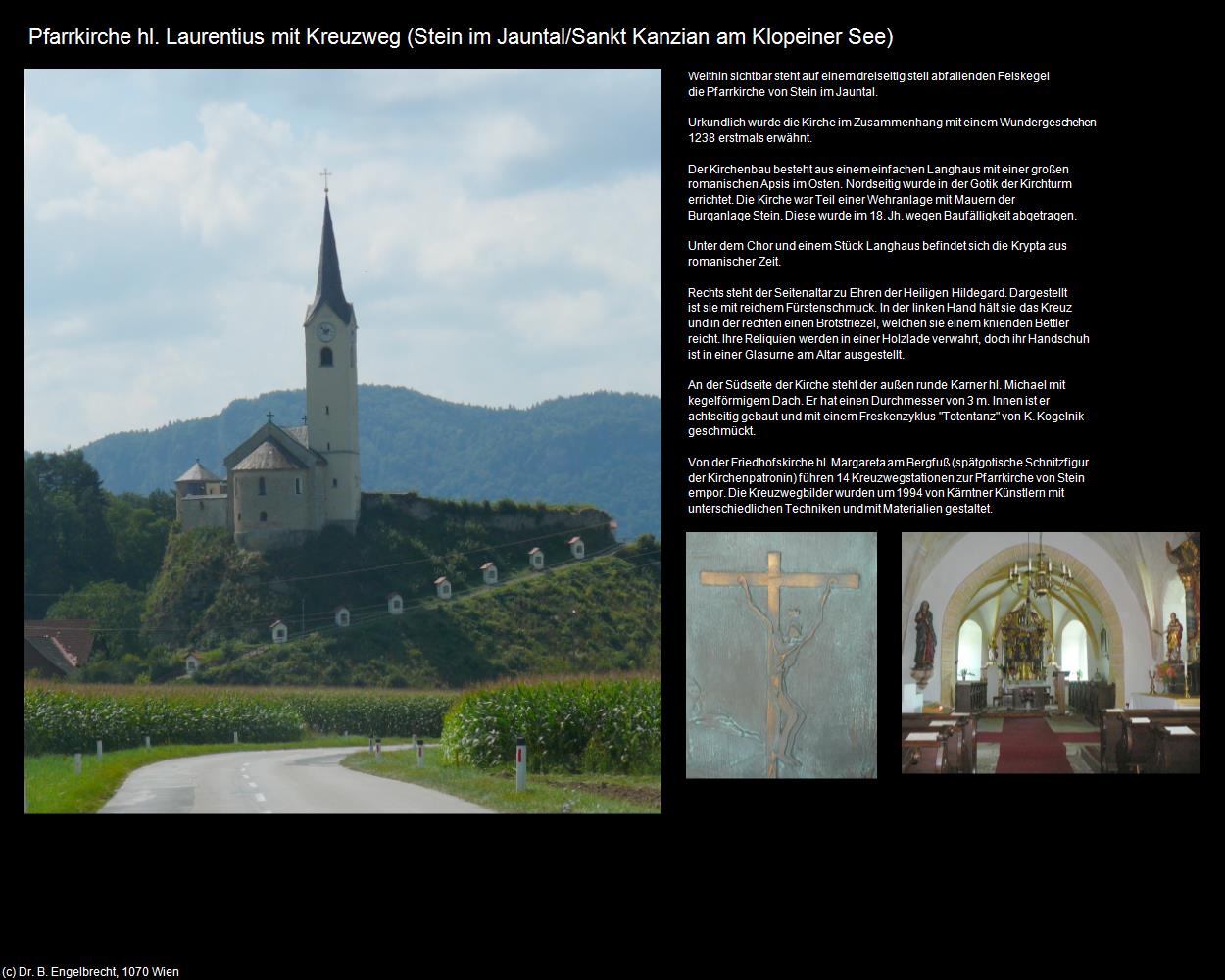 Pfk. hl. Laurentius mit Kreuzweg (Stein im Jauntal/Sankt Kanzian am Klopeiner See) in Kulturatlas-KÄRNTEN