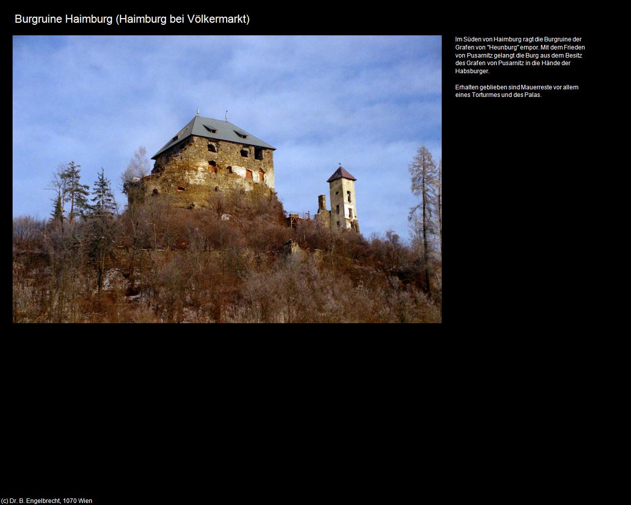 Burgruine Haimburg (Haimburg bei Völkermarkt) in Kulturatlas-KÄRNTEN