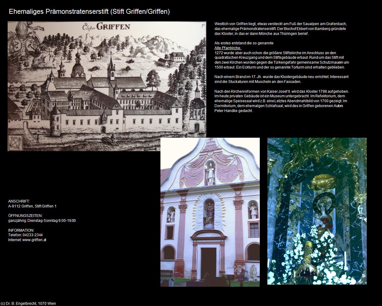 Ehem. Prämonstratenserstift (Stift Griffen/Griffen) in Kulturatlas-KÄRNTEN(c)B.Engelbrecht