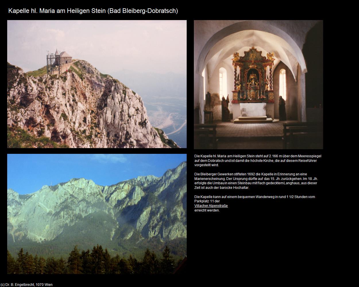 Kapelle hl. Maria am Heiligen Stein (Dobratsch) (Villach) in Kulturatlas-KÄRNTEN(c)B.Engelbrecht