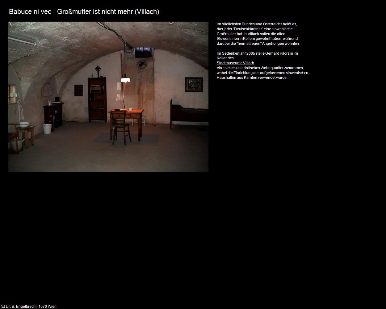 Babuce ni vec - Großmutter ist nicht mehr (Villach) in Kulturatlas-KÄRNTEN(c)B.Engelbrecht