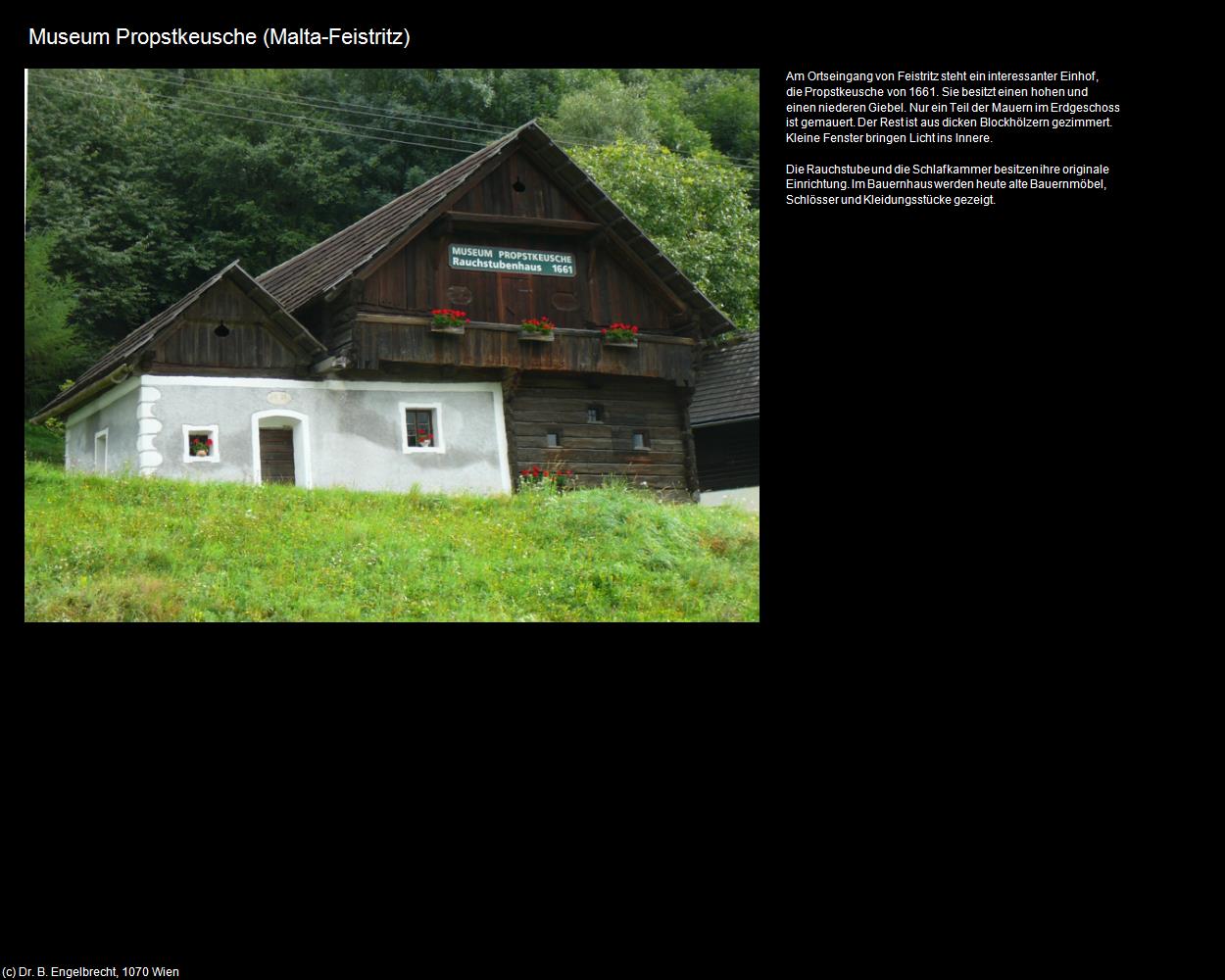 Museum Propstkeusche (Feistritz) (Malta (im Maltatal)) in Kulturatlas-KÄRNTEN