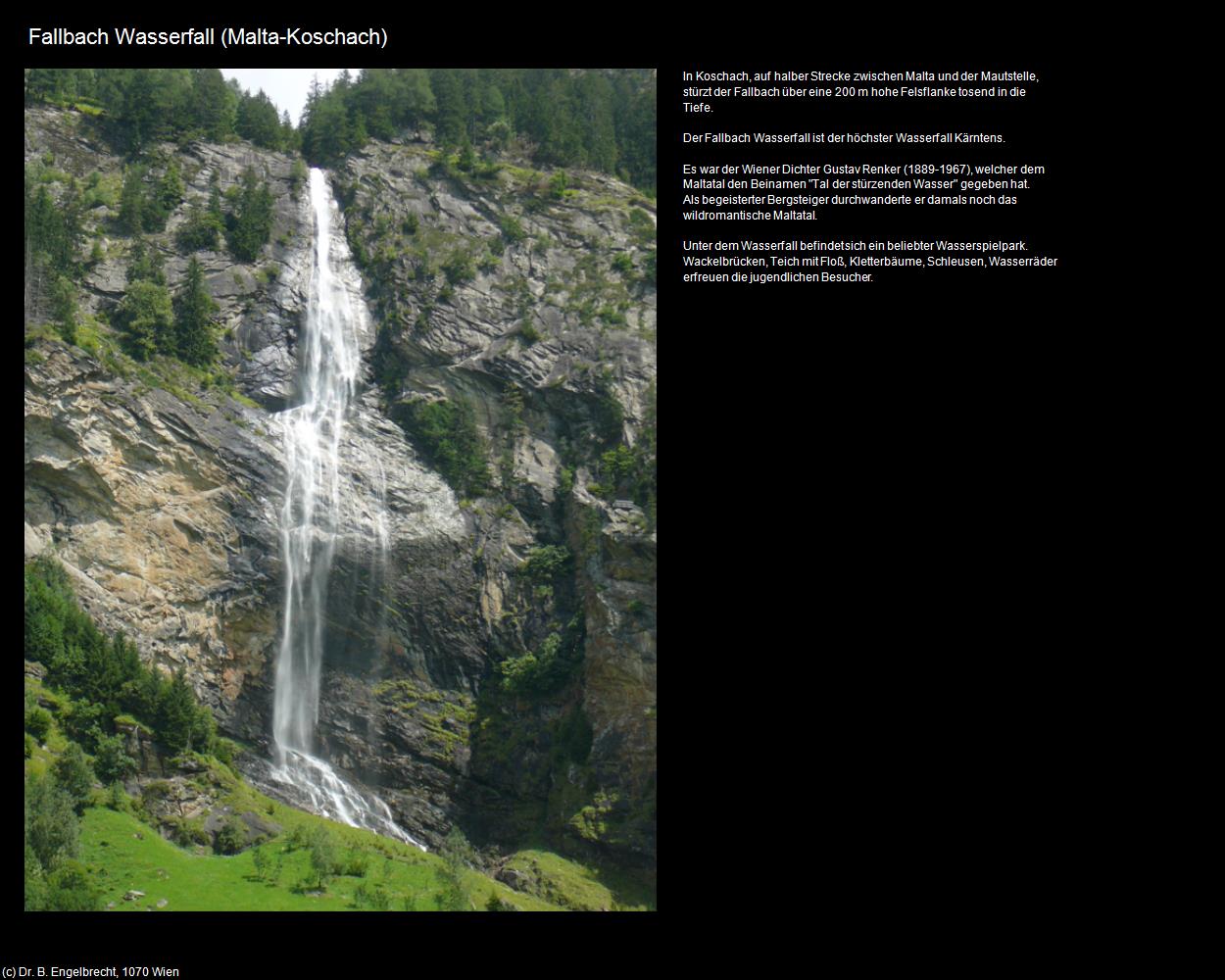 Fallbach Wasserfall (Koschach) (Malta (im Maltatal)) in Kulturatlas-KÄRNTEN