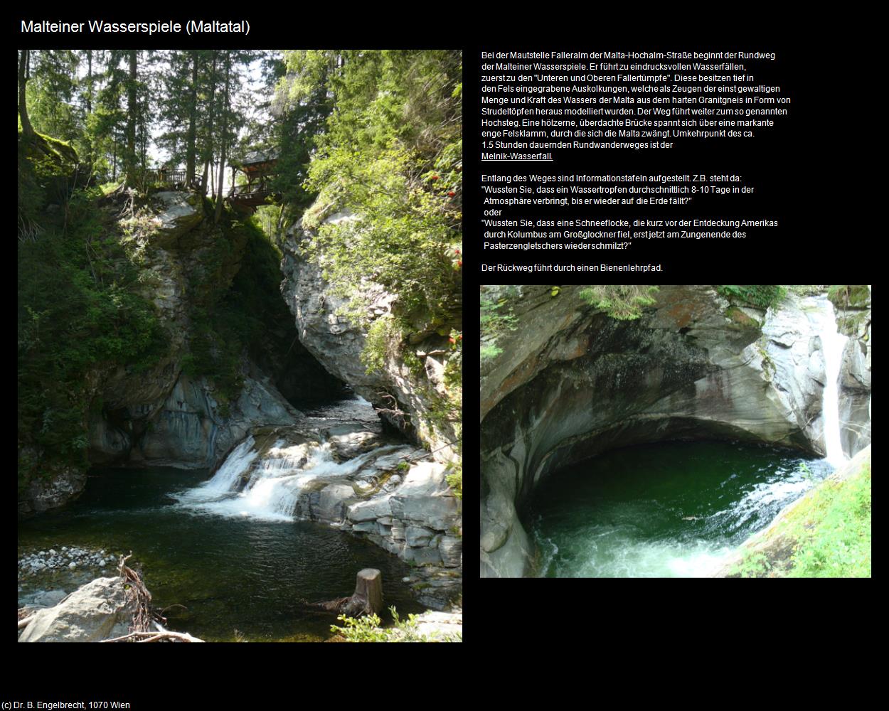 Malteiner Wasserspiele  (Maltatal/Malta) in Kulturatlas-KÄRNTEN(c)B.Engelbrecht