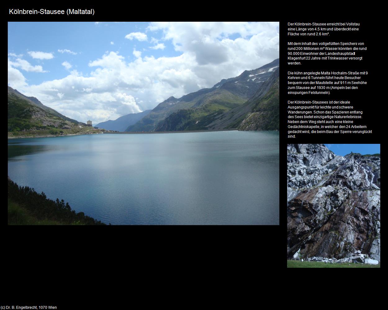 Kölnbrein-Stausee  (Maltatal/Malta) in Kulturatlas-KÄRNTEN