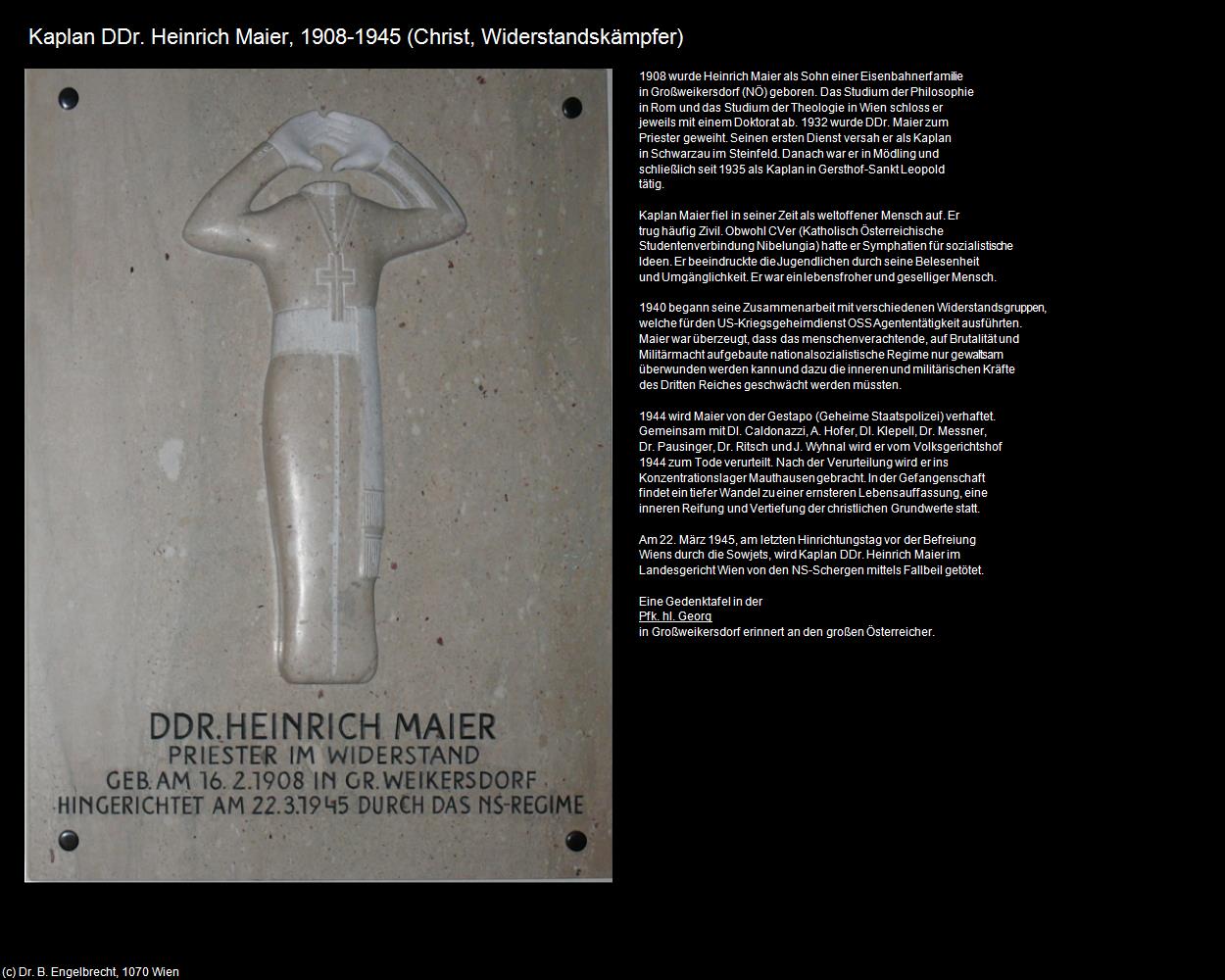 Kaplan DDr. Heinrich Maier (Großweikersdorf) in Kulturatlas-NIEDERÖSTERREICH(c)B.Engelbrecht