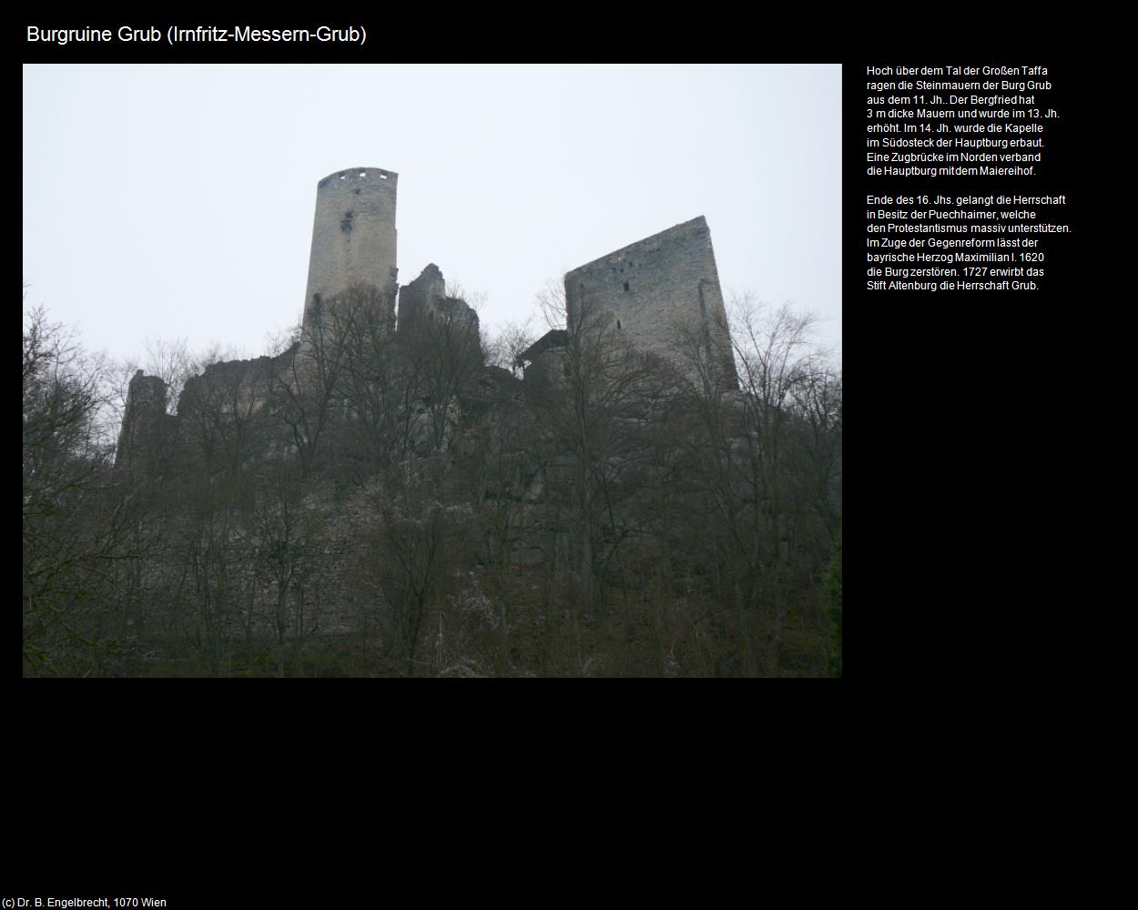 Burgruine Grub (Grub) (Irnfritz-Messern) in Kulturatlas-NIEDERÖSTERREICH