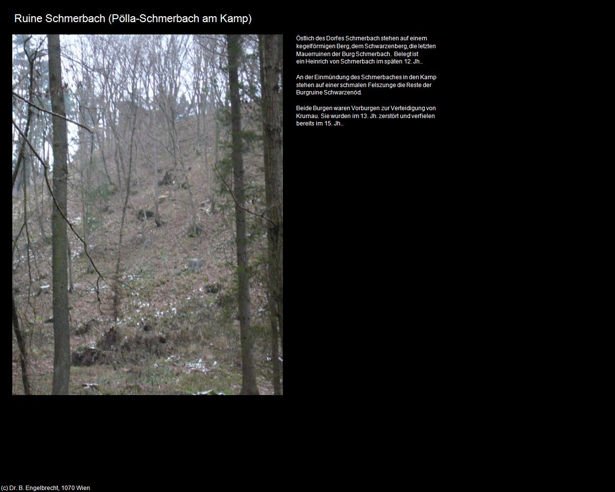 Burgruine Schmerbach (Schmerbach am Kamp) (Pölla) in Kulturatlas-NIEDERÖSTERREICH