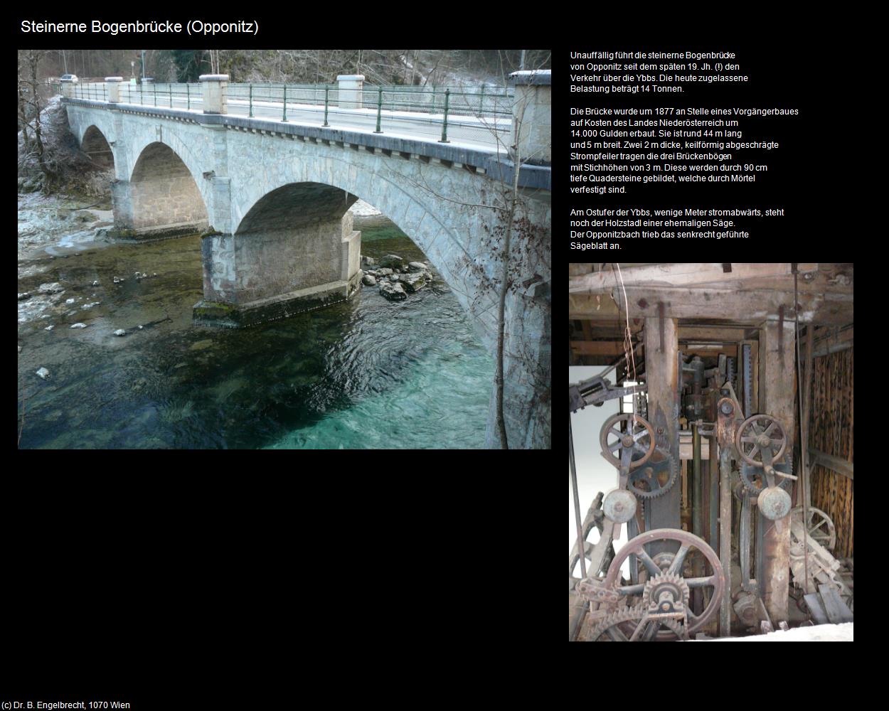 Steinerne Bogenbrücke (Opponitz) in Kulturatlas-NIEDERÖSTERREICH