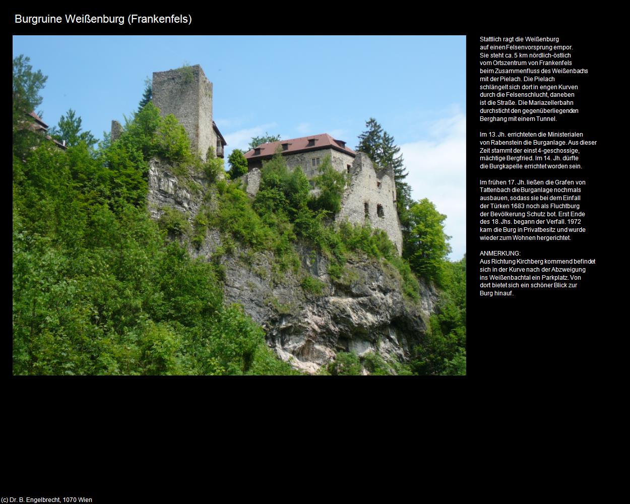 Burgruine Weißenburg (Frankenfels) in Kulturatlas-NIEDERÖSTERREICH