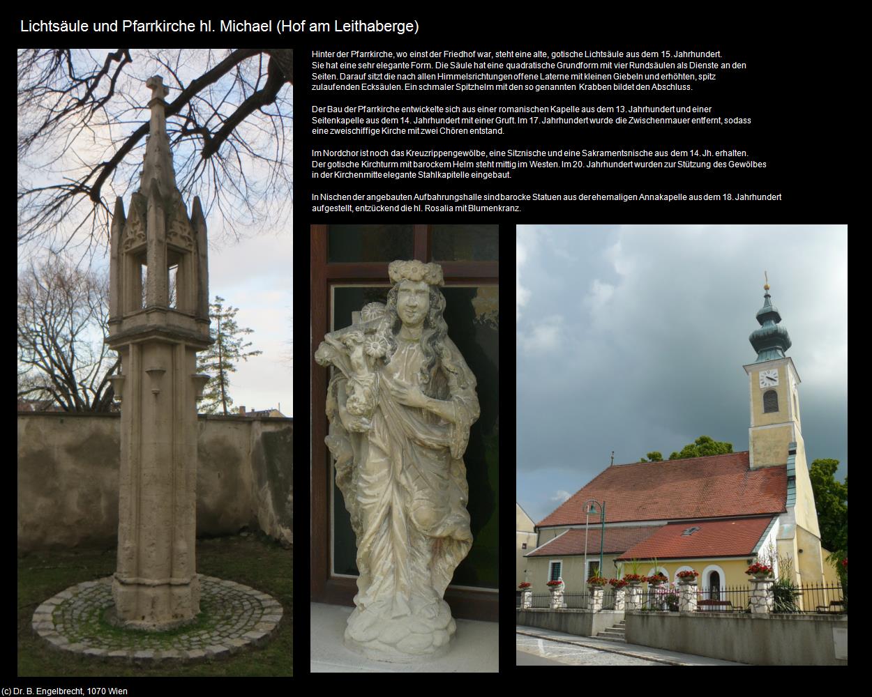 Lichtsäule und Pfk. hl. Michael (Hof am Leithaberge) in Kulturatlas-NIEDERÖSTERREICH