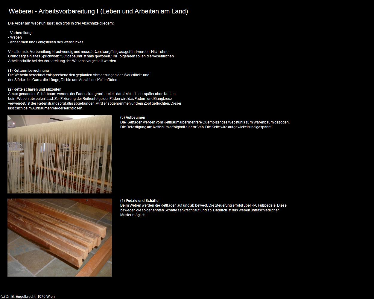 Weberei - Arbeitsvorbereitung I (Hollenstein an der Ybbs) in Kulturatlas-NIEDERÖSTERREICH