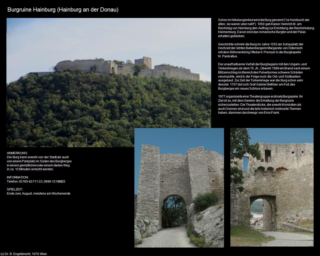 Burgruine Hainburg (Hainburg an der Donau) in Kulturatlas-NIEDERÖSTERREICH