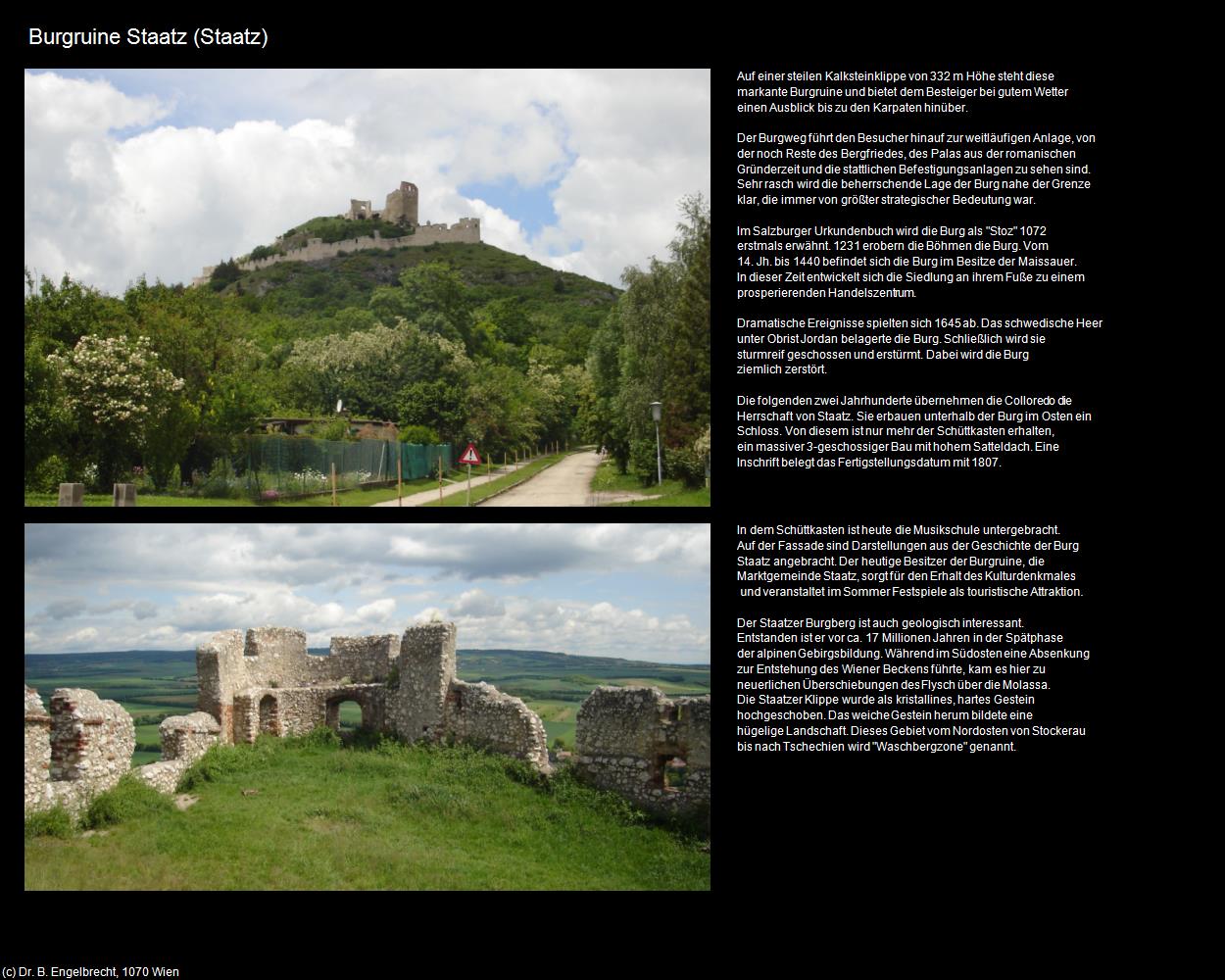 Burgruine Staatz (Staatz) in Kulturatlas-NIEDERÖSTERREICH