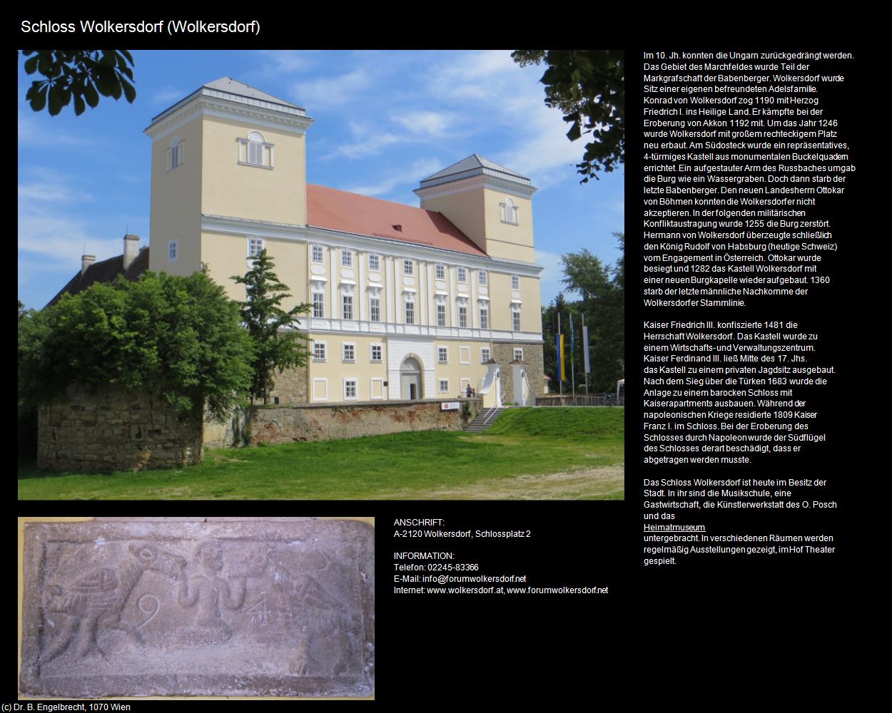 Schloss Wolkersdorf (Wolkersdorf im Weinviertel) in Kulturatlas-NIEDERÖSTERREICH(c)B.Engelbrecht