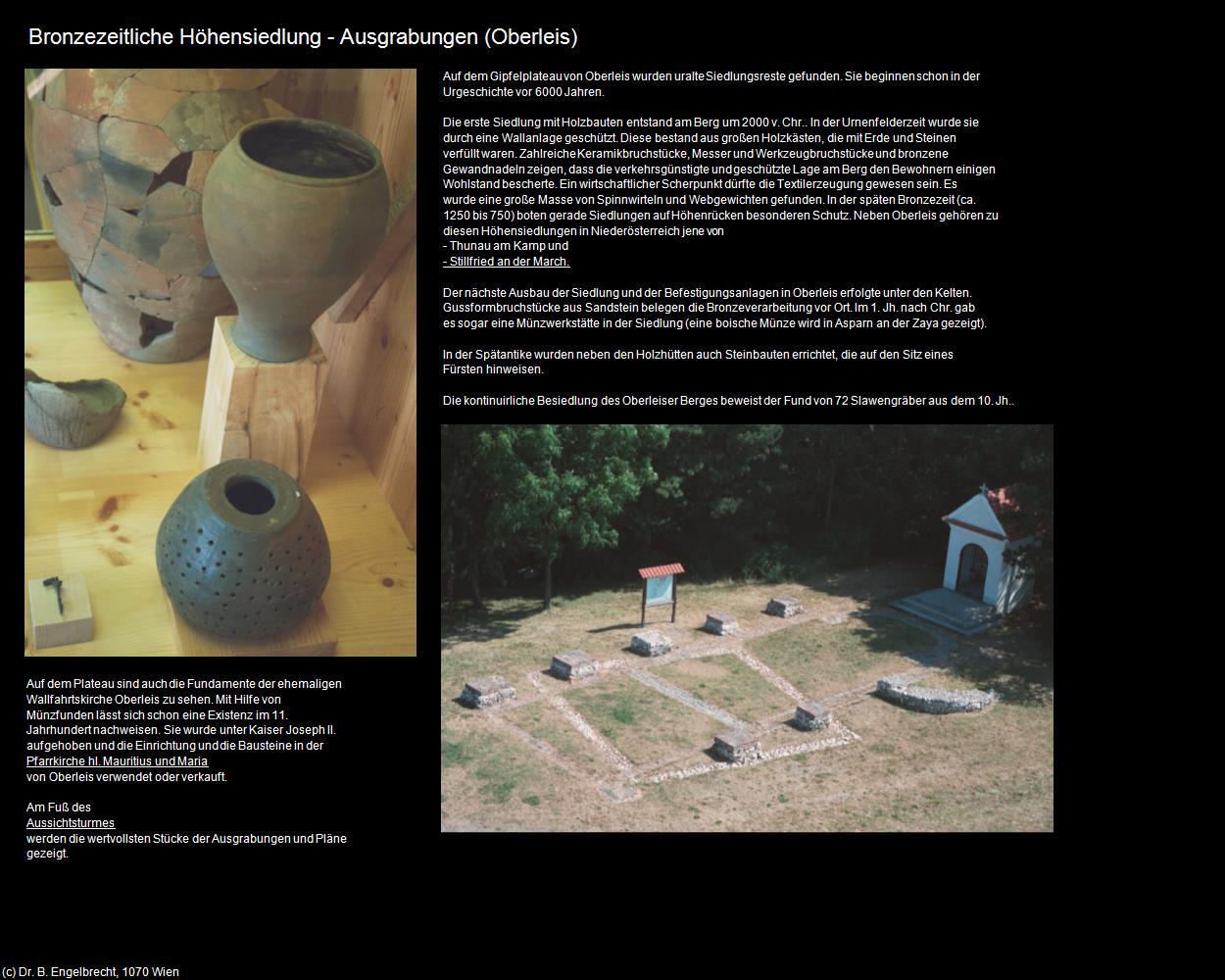 Bronzezeitliche Höhensiedlung (Oberleis) in Kulturatlas-NIEDERÖSTERREICH(c)B.Engelbrecht