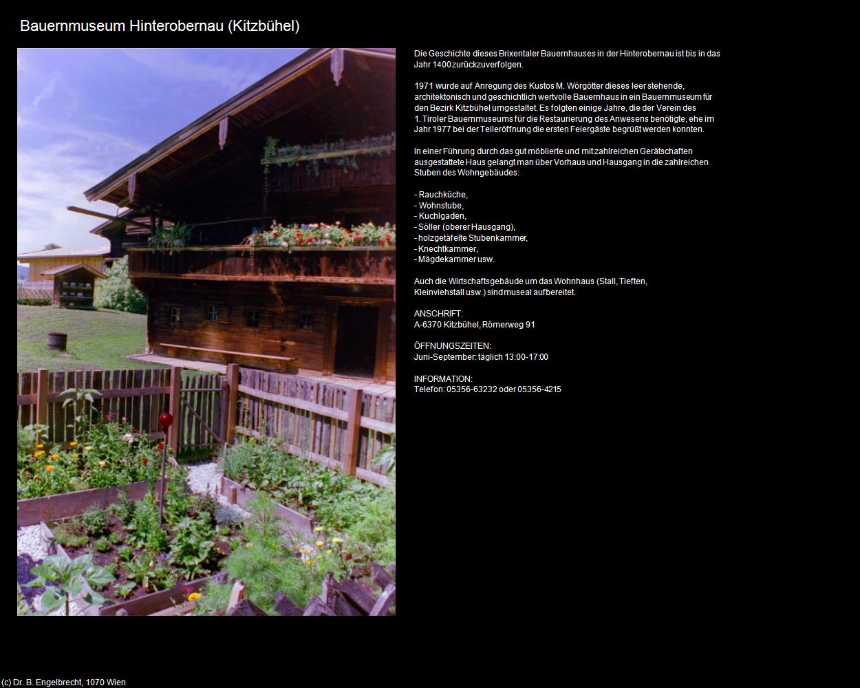 Bauernmuseum (Hinterobernau) (Kitzb&uuml;hel) in Kulturatlas-TIROL