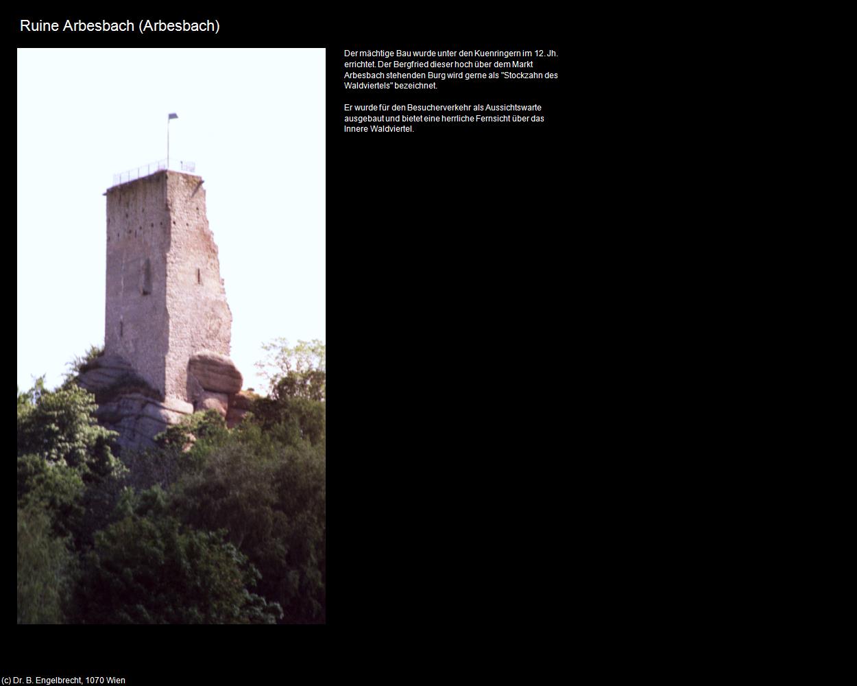 Ruine Arbesbach (Arbesbach) in Kulturatlas-NIEDERÖSTERREICH