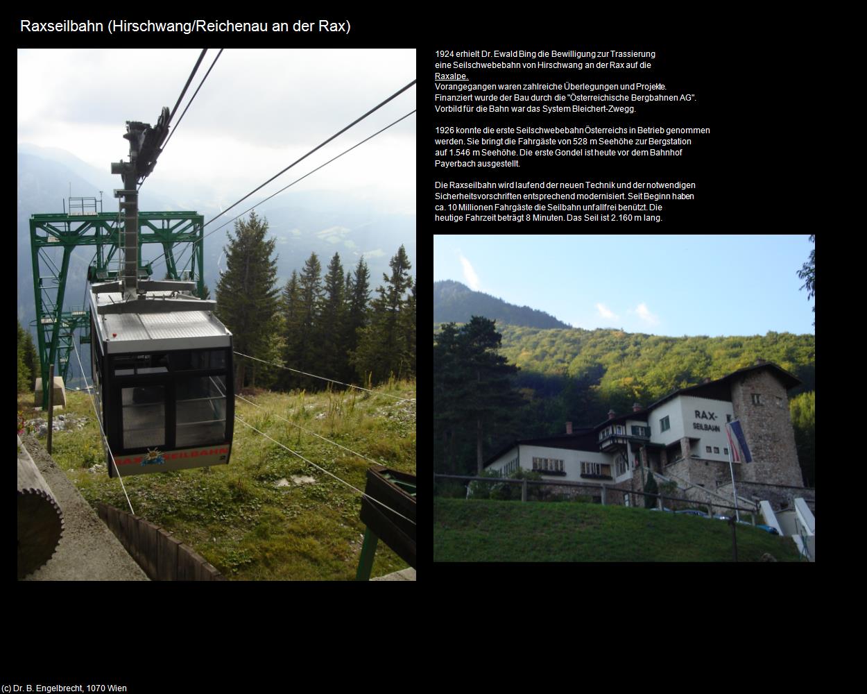 Raxseilbahn (Hirschwang/Reichenau an der Rax) in Kulturatlas-NIEDERÖSTERREICH(c)B.Engelbrecht