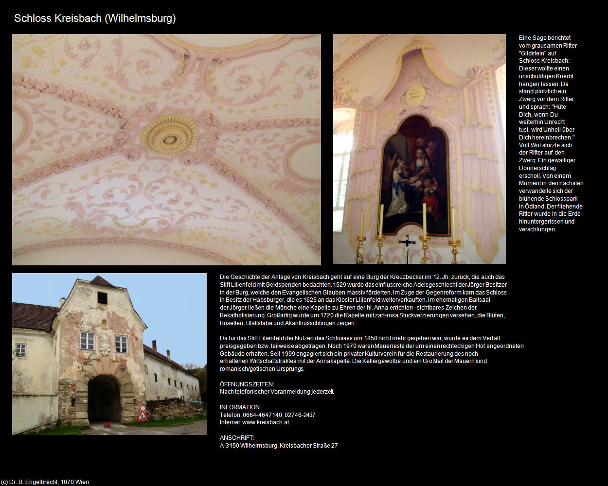 Schloss Kreisbach (Wilhelmsburg) in Kulturatlas-NIEDERÖSTERREICH