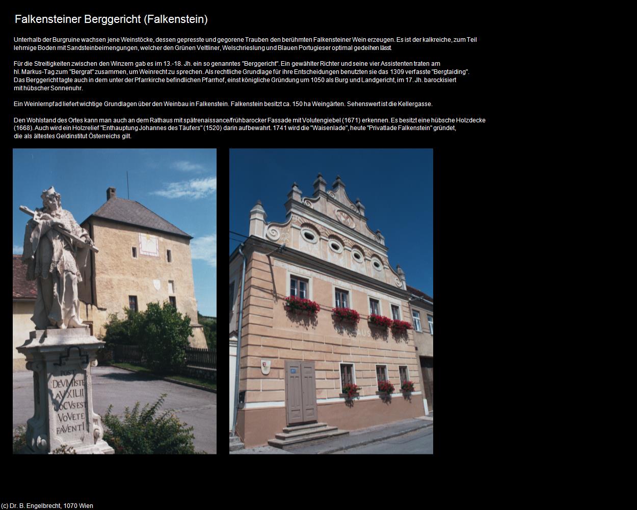 Falkensteiner Berggericht (Falkenstein) in Kulturatlas-NIEDERÖSTERREICH