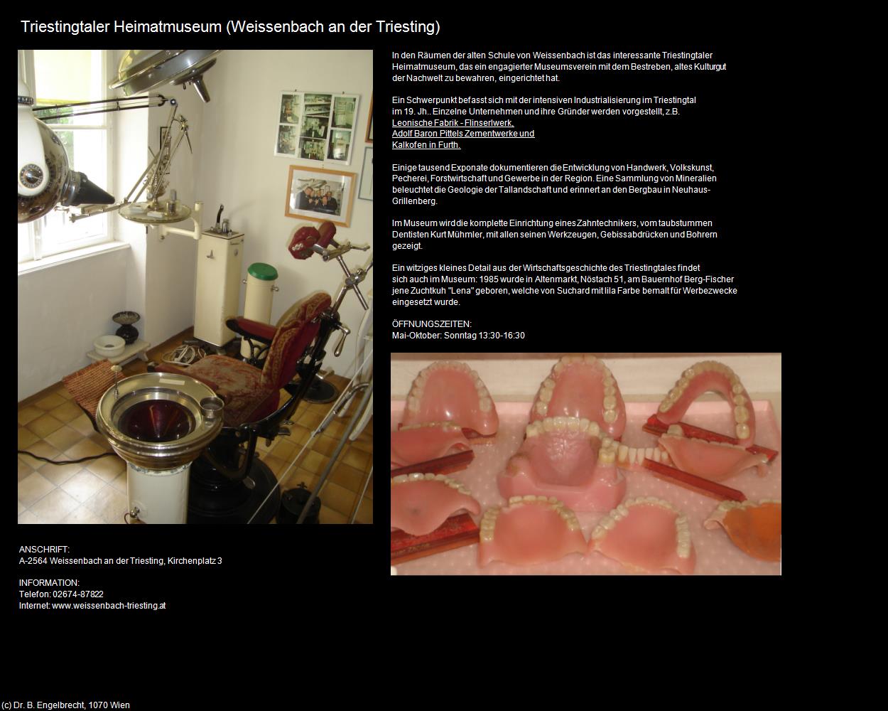 Triestingtaler Heimatmuseum (Weissenbach an der Triesting) in Kulturatlas-NIEDERÖSTERREICH(c)B.Engelbrecht