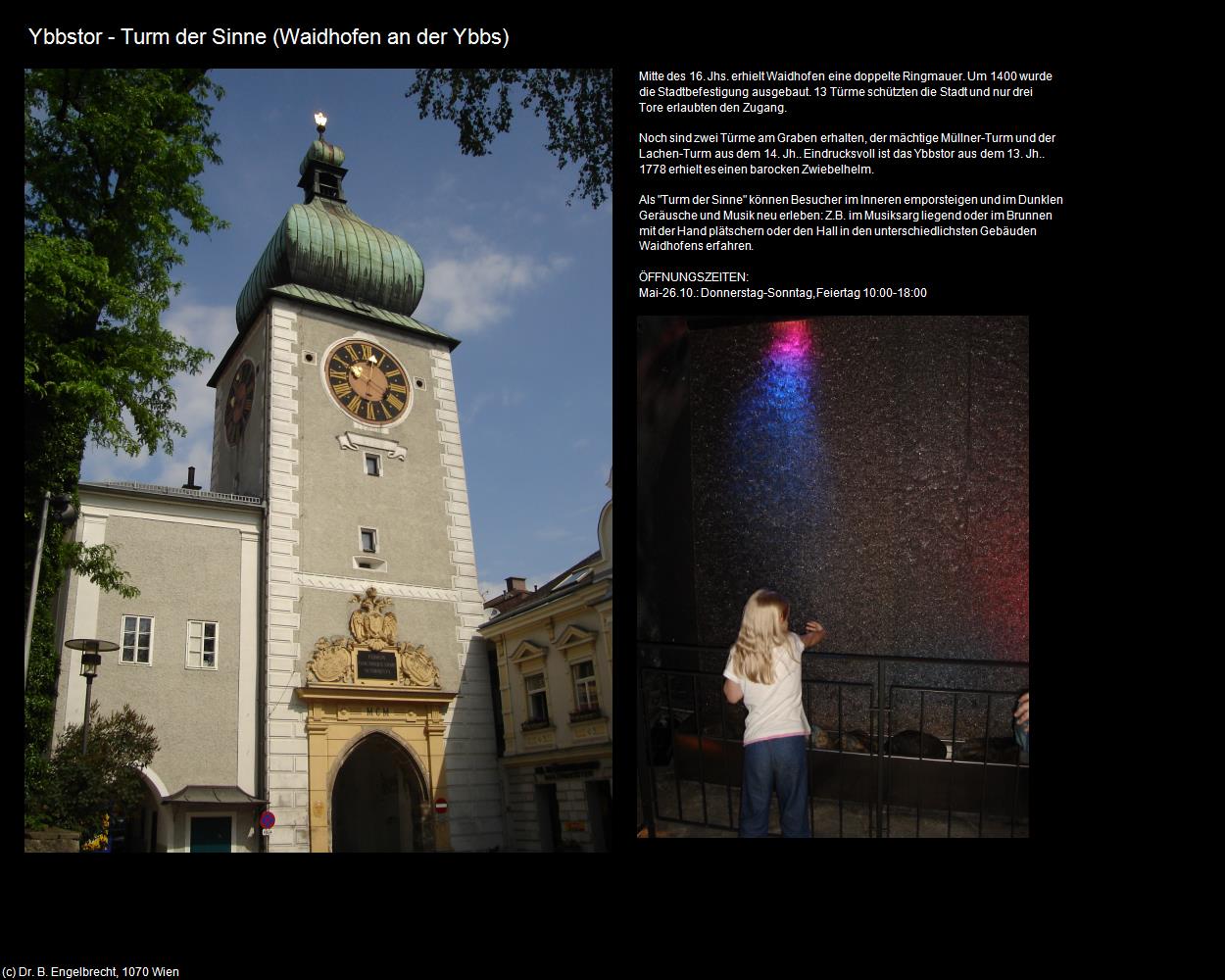 Ybbstor - Turm der Sinne (Waidhofen an der Ybbs) in Kulturatlas-NIEDERÖSTERREICH