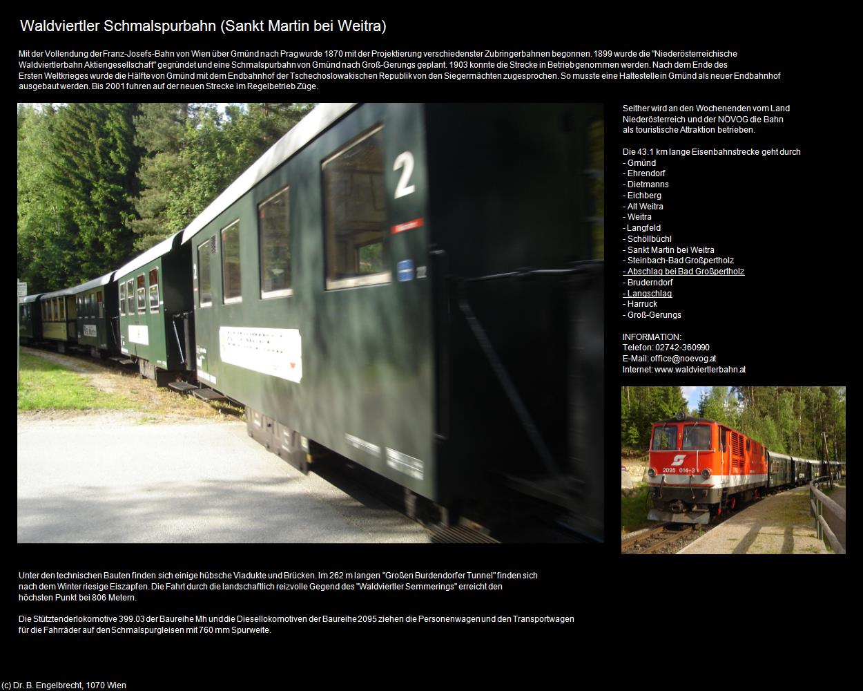 Waldviertler Schmalspurbahn (Sankt Martin bei Weitra) in Kulturatlas-NIEDERÖSTERREICH(c)B.Engelbrecht